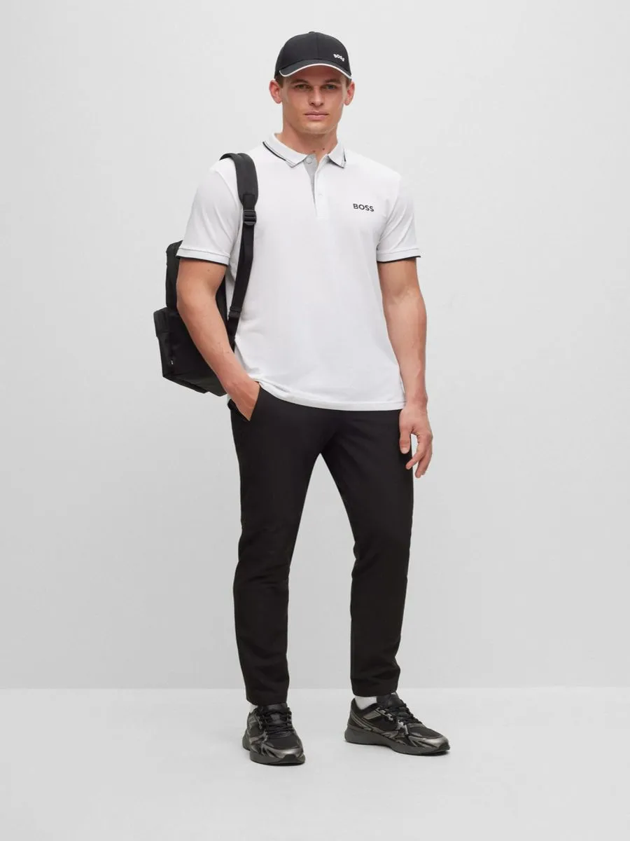 BOSS Men's Polos Regular Fit White BOSS Men's Polos Regular Fit White