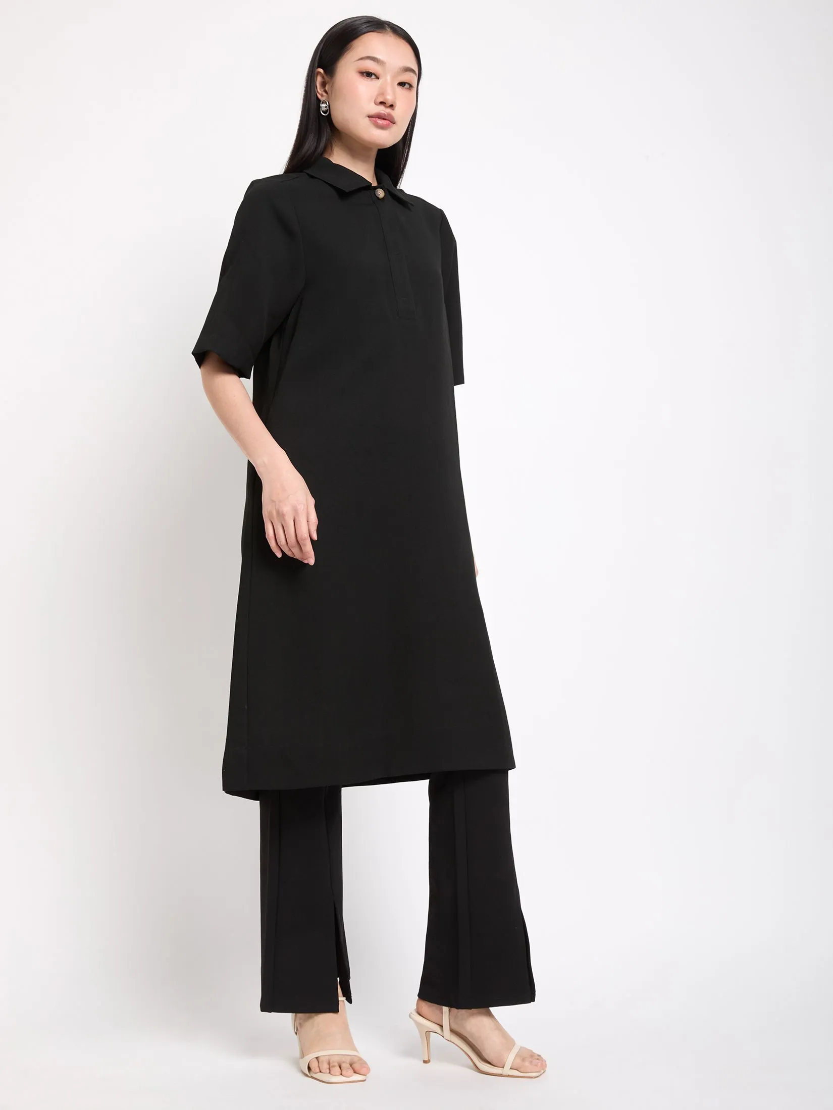 NEXT PHASE Women Midi Dress 3/4 Sleeves NEXT PHASE Women Midi Dress 3/4 Sleeves