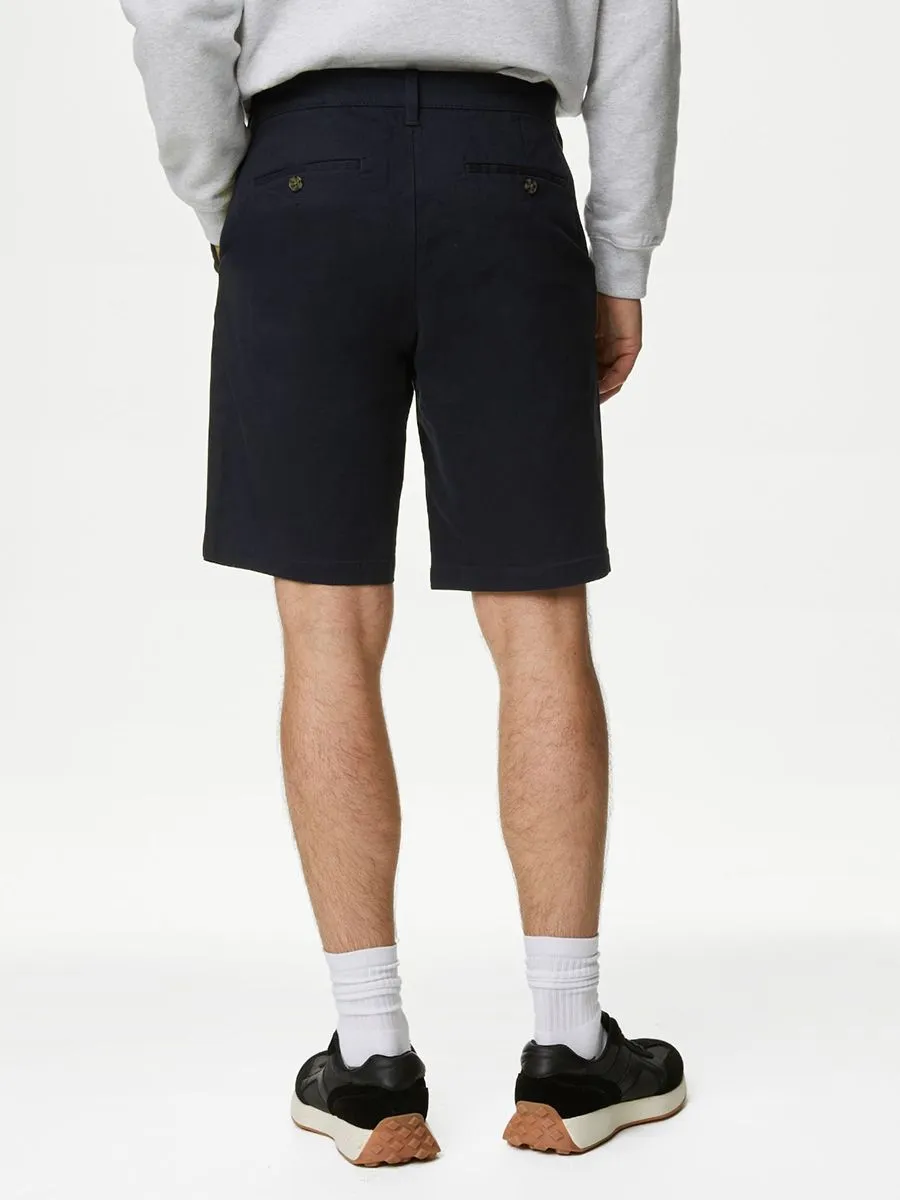 MARKS & SPENCER Men Chino Shorts Single Pleat Stretch MARKS & SPENCER Men Chino Shorts Single Pleat Stretch