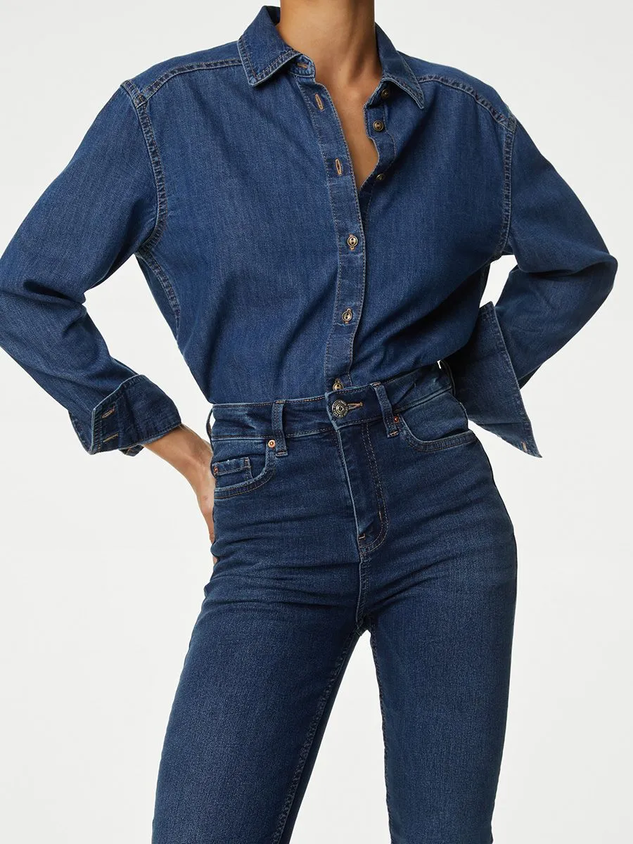 MARKS & SPENCER Women Straight Leg Jeans Lily Slim Fit with Stretch MARKS & SPENCER Women Straight Leg Jeans Lily Slim Fit with Stretch