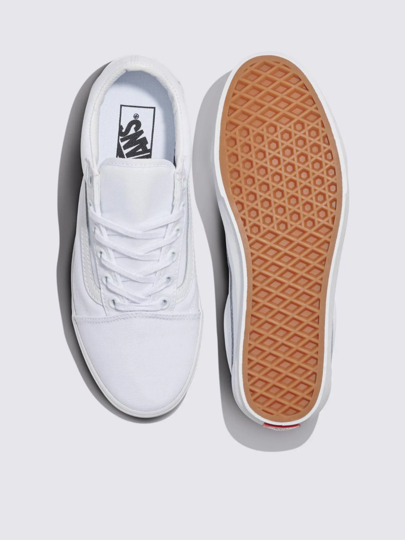 VANS Unisex Sneakers Old Skool Lowpro - White White VANS Unisex Sneakers Old Skool Lowpro - White White