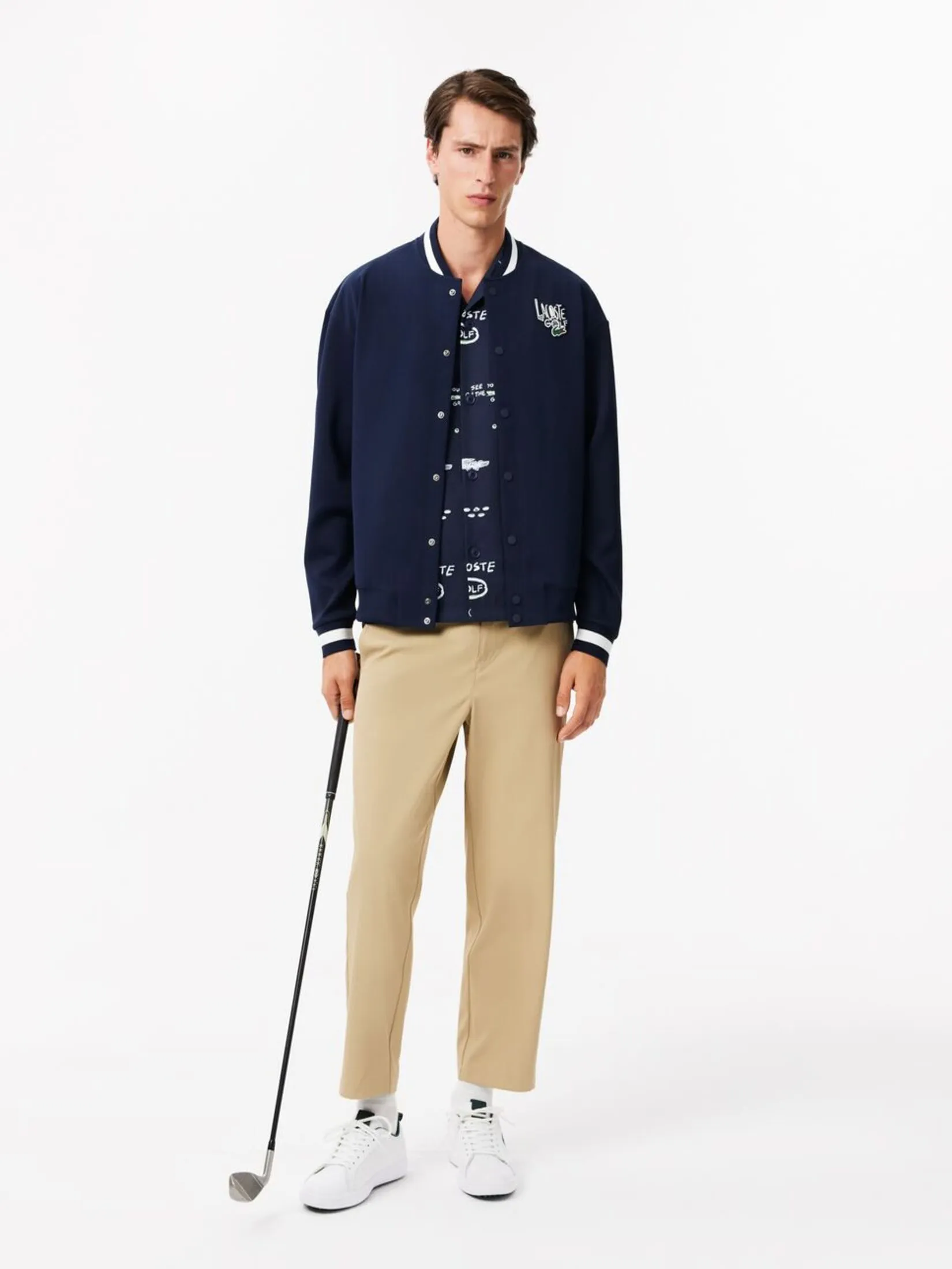 LACOSTE Regular Hawaii Fit UV Protect Golf Shirt Blue LACOSTE Regular Hawaii Fit UV Protect Golf Shirt Blue