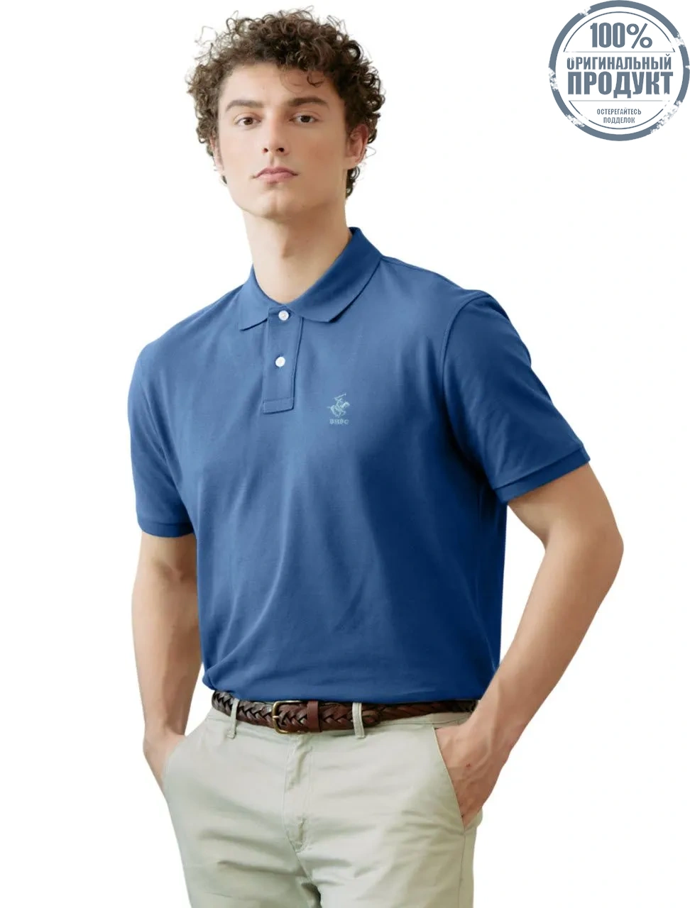 BEVERLY HILLS POLO CLUB Dark Blue Men Polo Shirts Model BN21409 BEVERLY HILLS POLO CLUB Dark Blue Men Polo Shirts Model BN21409