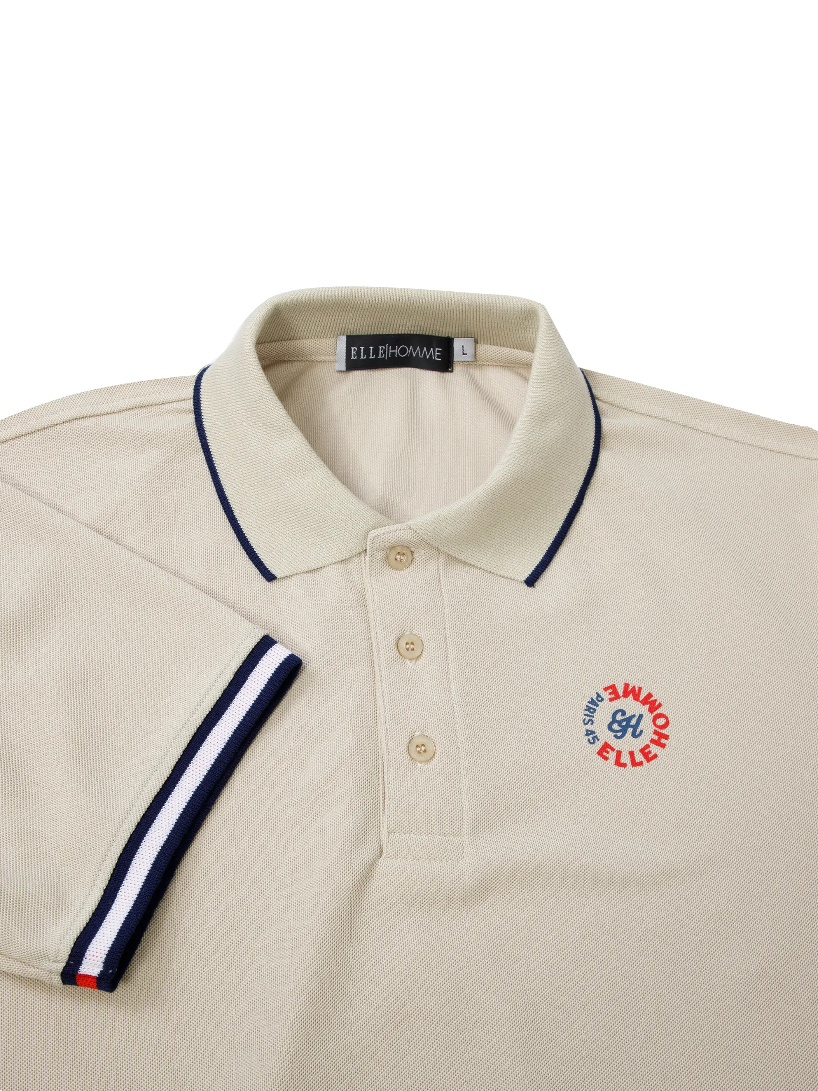 ELLE HOMME Men's POLO Shirt W8K918 - Beige ELLE HOMME Men's POLO Shirt W8K918 - Beige
