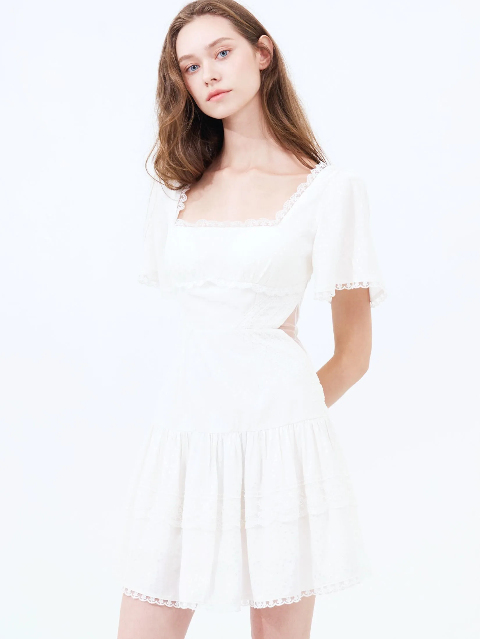 KLOSET (SS25) Women Cut-Out Dress White KLOSET (SS25) Women Cut-Out Dress White