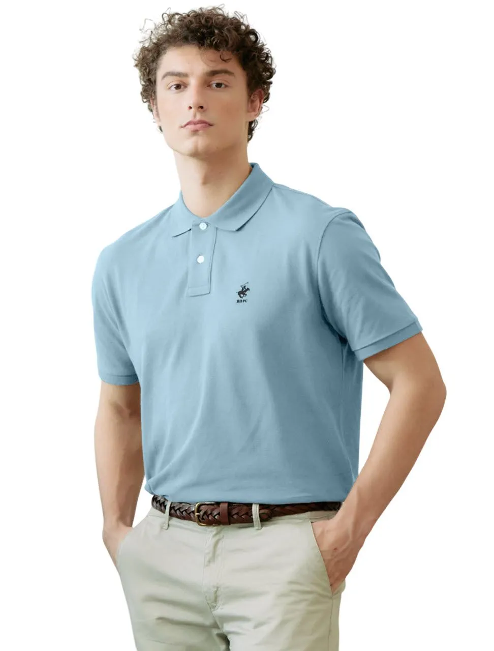 BEVERLY HILLS POLO CLUB Light Blue Men Polo Shirts Model BN21409 BEVERLY HILLS POLO CLUB Light Blue Men Polo Shirts Model BN21409
