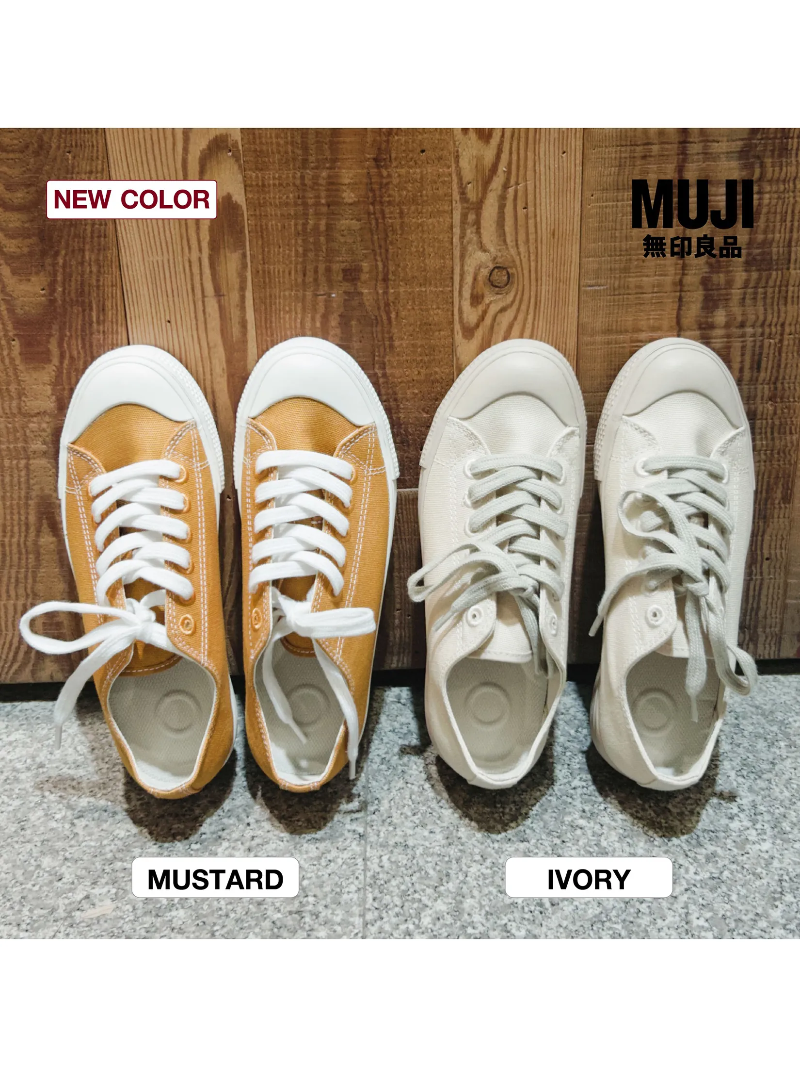 MUJI Women Sneakers Less Tiring Ivory MUJI Women Sneakers Less Tiring Ivory