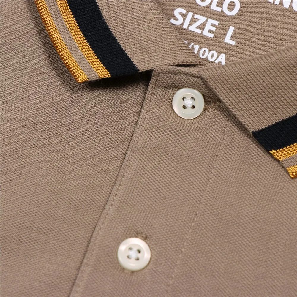 GIORDANO Khaki Men's Solid Polo GIORDANO Khaki Men's Solid Polo