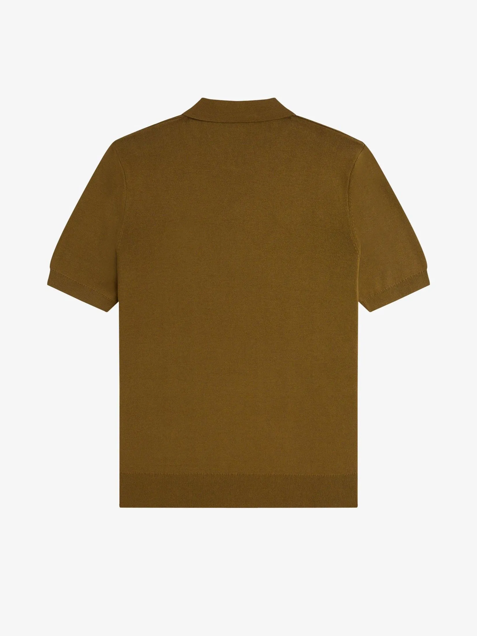 Fred Perry Men TEXTURED STRIPE KNITTED SHIRT Brown Fred Perry Men TEXTURED STRIPE KNITTED SHIRT Brown