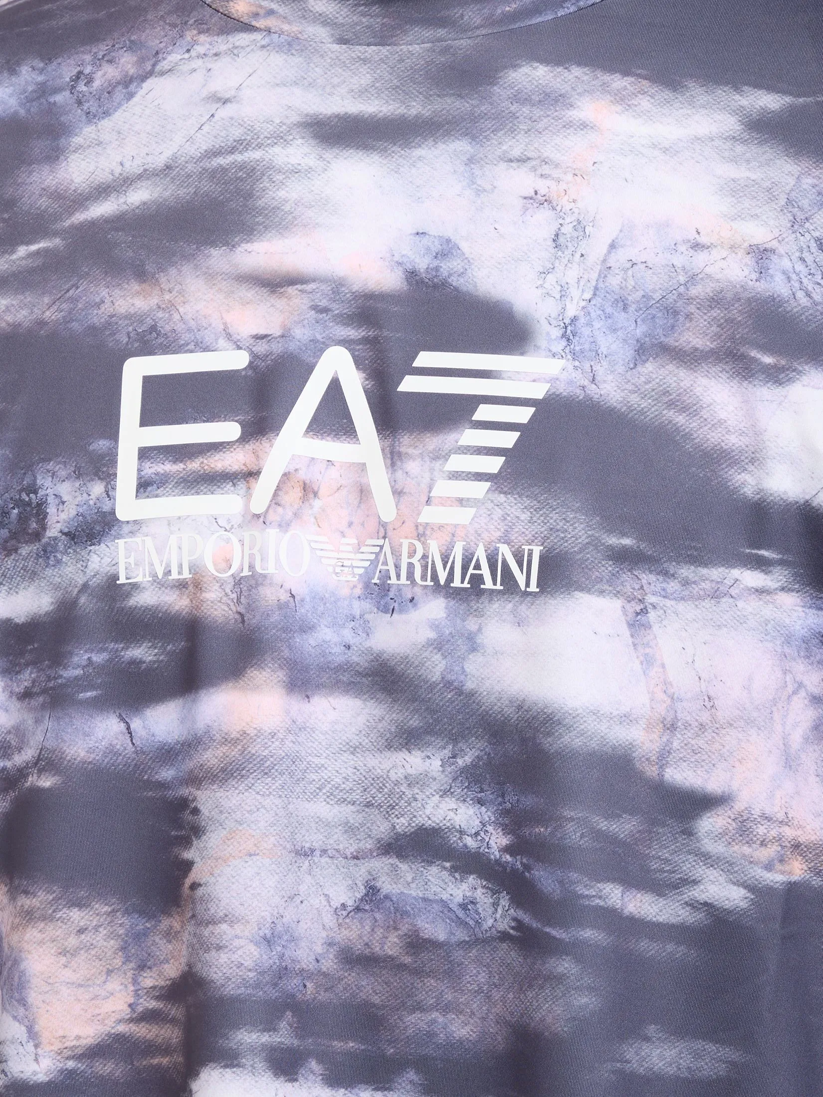 EA7 Men T-Shirt Short Sleeves SS25 Fancy Black Multicolor EA7 Men T-Shirt Short Sleeves SS25 Fancy Black Multicolor