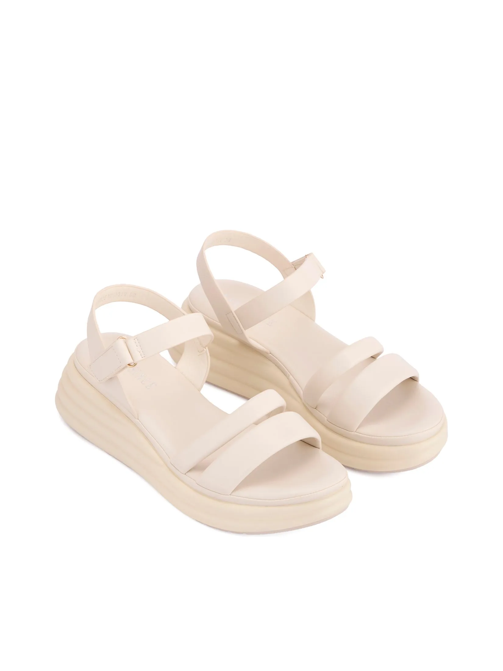 EVERSINCE Women Wedge Sandals Buckle Strap EVERSINCE Women Wedge Sandals Buckle Strap