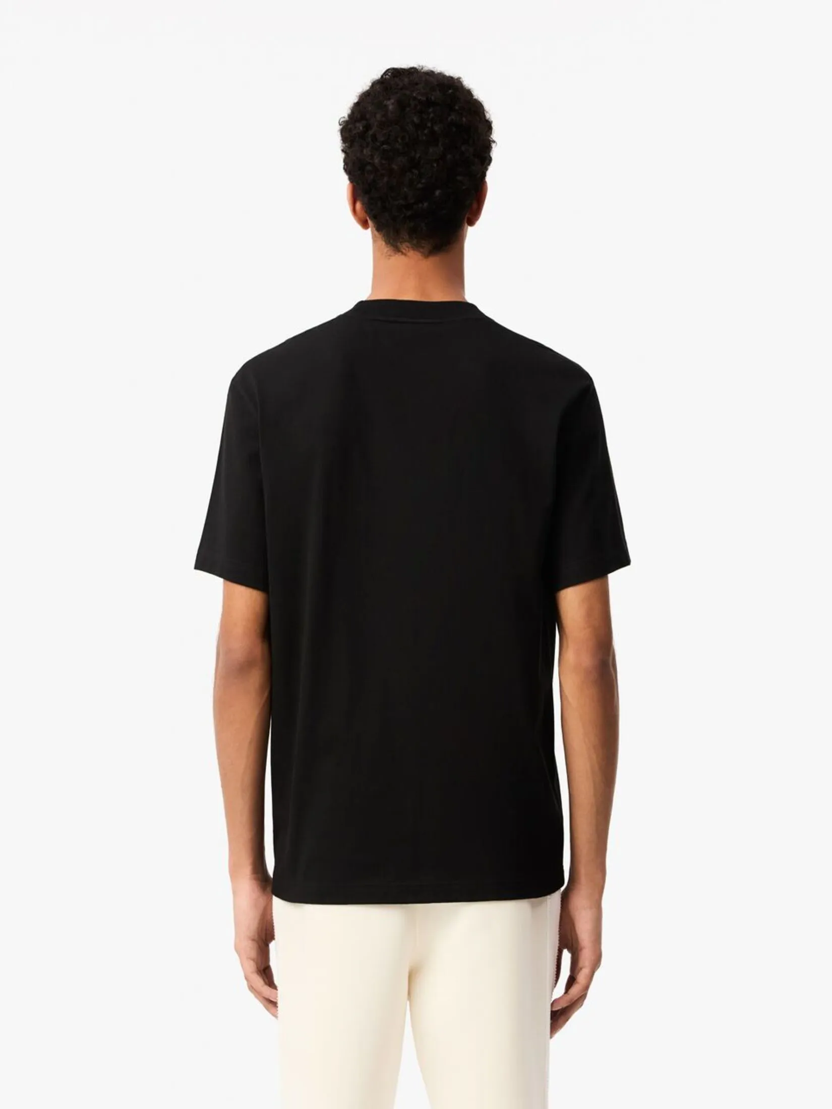 LACOSTE French Made Embroidered T-shirt Black LACOSTE French Made Embroidered T-shirt Black
