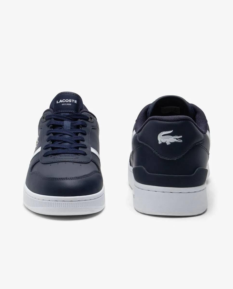 LACOSTE Men’s T-Clip Set Leather Sneakers Blue LACOSTE Men’s T-Clip Set Leather Sneakers Blue