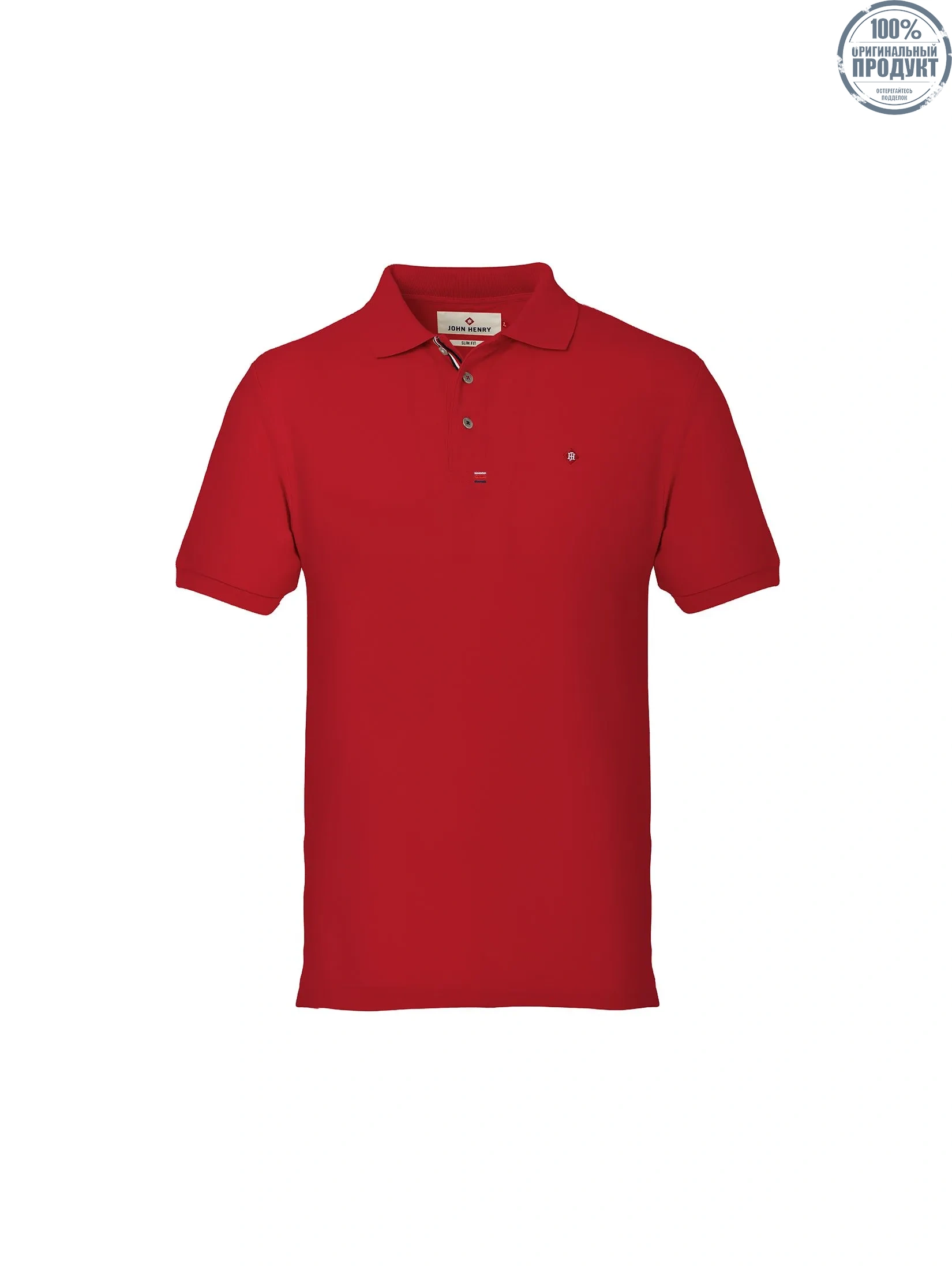 JOHN HENRY Men's Polo (Slim Fit) ESSENTIALS Red JOHN HENRY Men's Polo (Slim Fit) ESSENTIALS Red