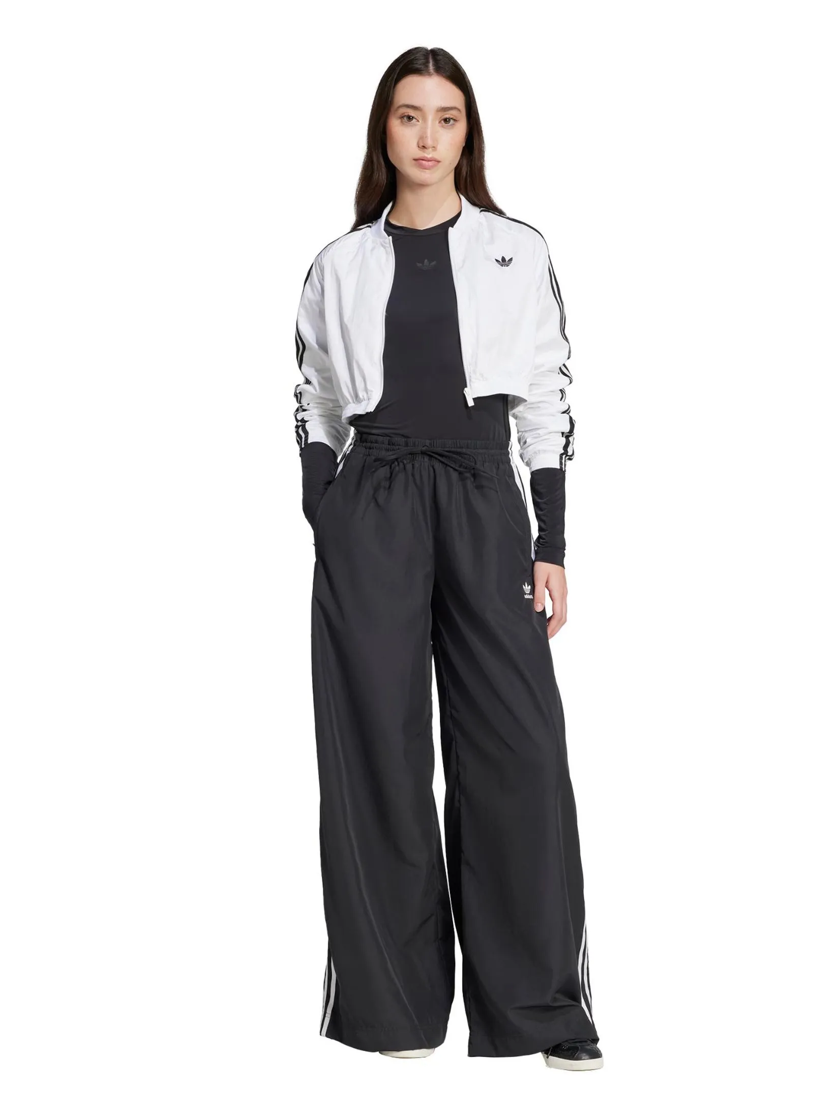 ADIDAS Women Track Tracksuit Bottoms Adicolor Firebird Oversized JD3390 Black ADIDAS Women Track Tracksuit Bottoms Adicolor Firebird Oversized JD3390 Black