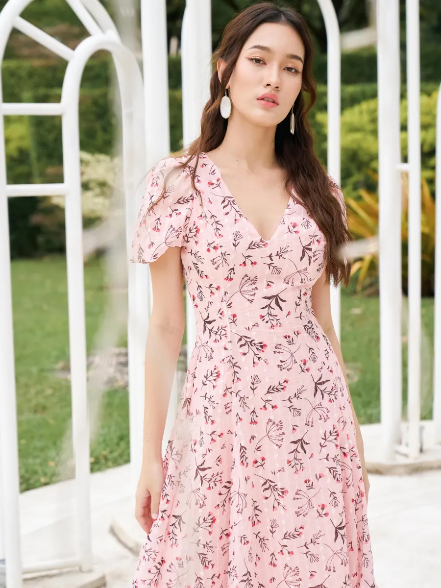 ROSE THE LABEL Pink-Angelica dress