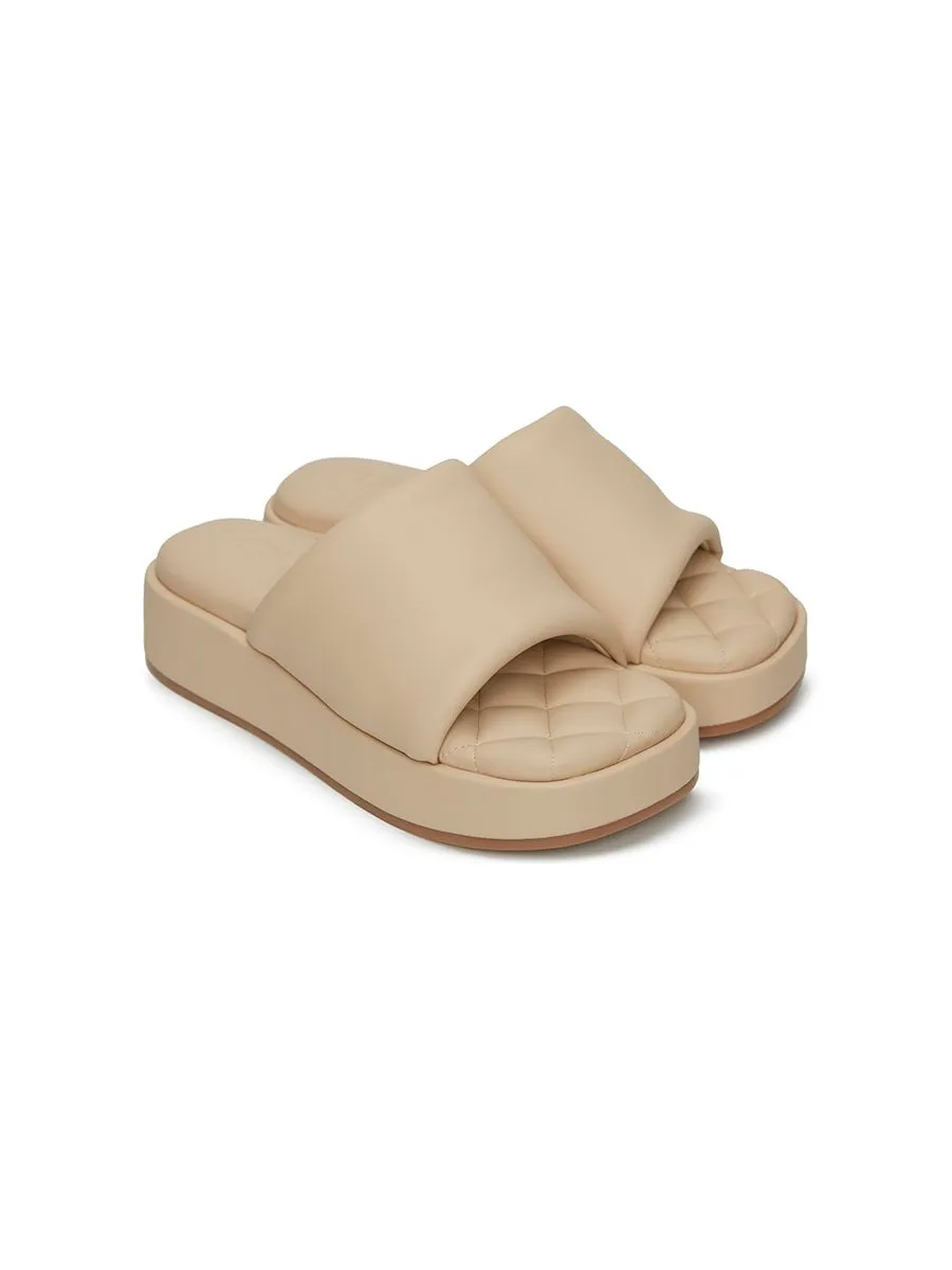 SHU WOMEN  PALETTE SOFT 2" PLATFORM WEDGES - NUDE SHU WOMEN  PALETTE SOFT 2" PLATFORM WEDGES - NUDE