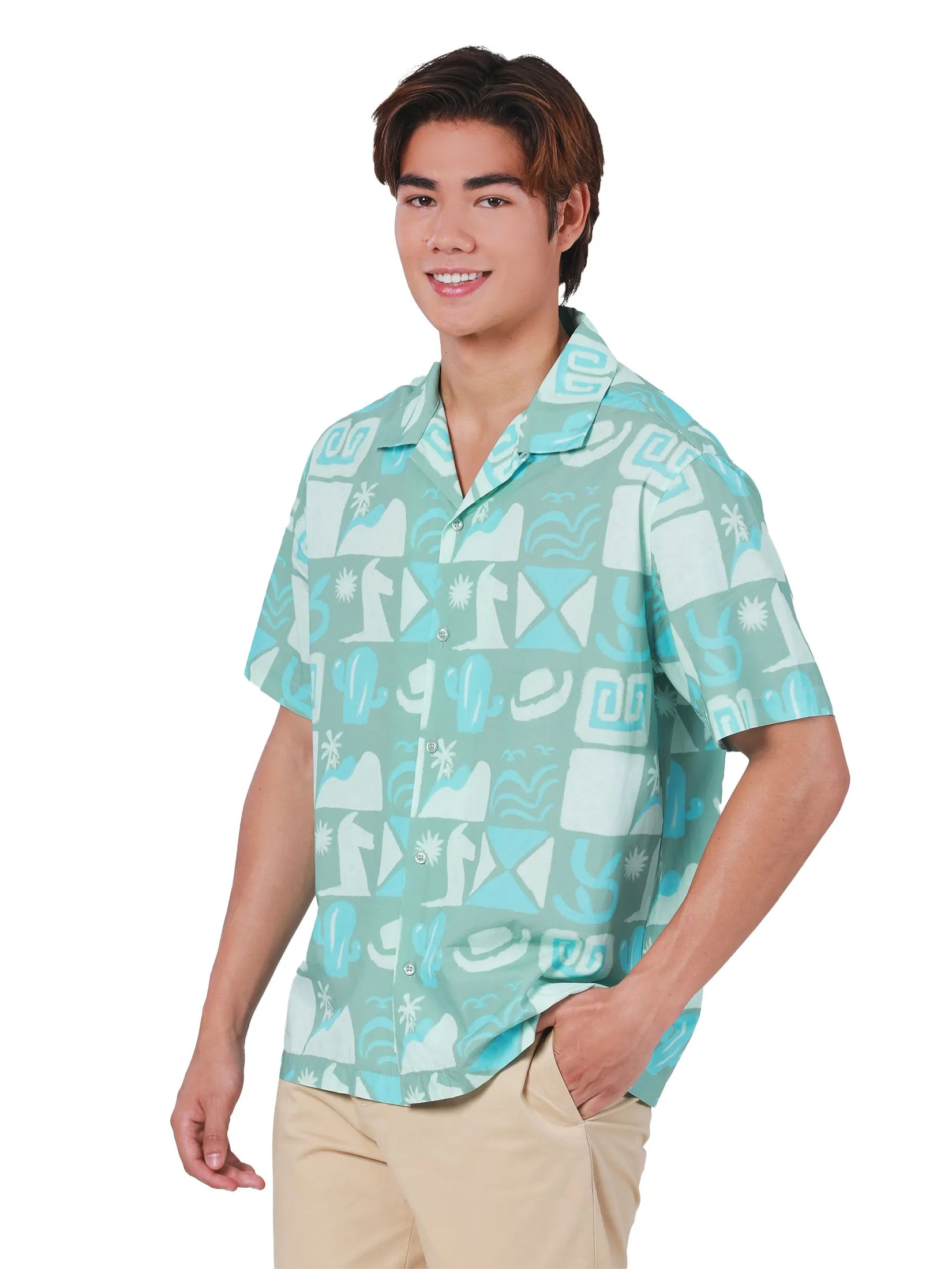 JOHN HENRY Men's Short Sleeves Hawaii Shirts (Relaxed Fit) REJUVENATE VACATION Green JOHN HENRY Men's Short Sleeves Hawaii Shirts (Relaxed Fit) REJUVENATE VACATION Green