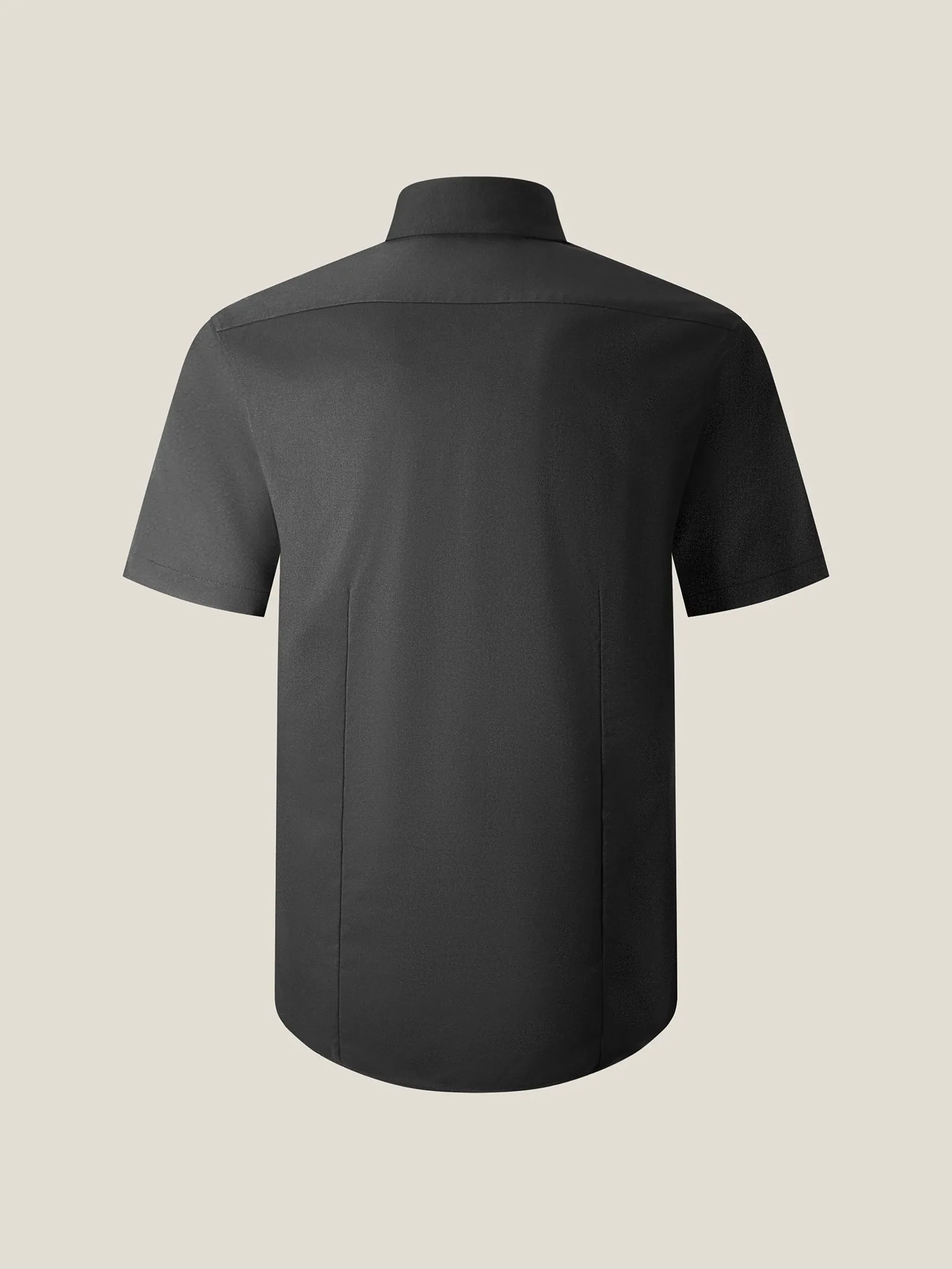G2000 Men Clothing Non-Iron Silky Touch  Short Sleeve Shirt  Smart Fit - Black