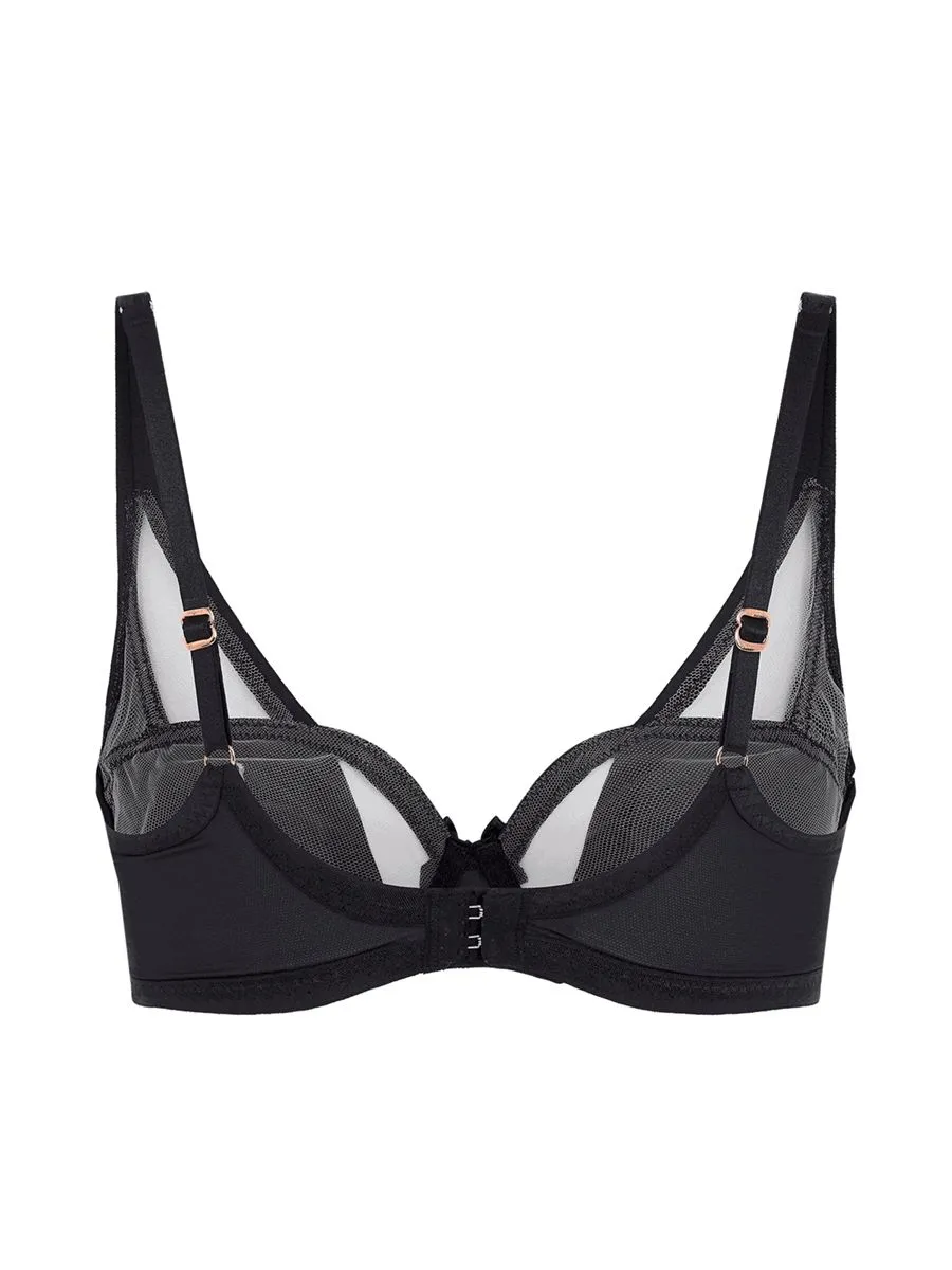 AGENT PROVOCATEUR Women Balconette Underwired Bra Black AGENT PROVOCATEUR Women Balconette Underwired Bra Black