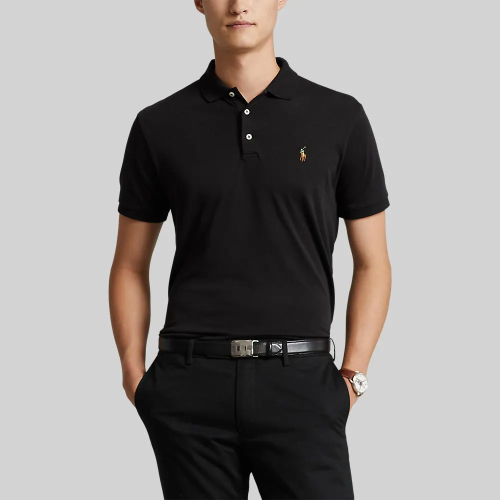 POLO RALPH LAUREN Polo Ralph Lauren POLO-Custom Slim Fit Soft Cotton Polo Shirt MNPOKNI1N820333 001 BLACK POLO RALPH LAUREN Polo Ralph Lauren POLO-Custom Slim Fit Soft Cotton Polo Shirt MNPOKNI1N820333 001 BLACK