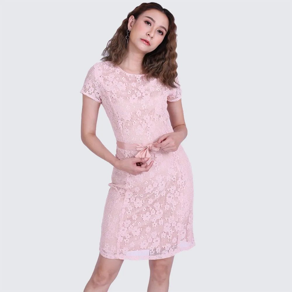 AMILA Pink Dress AM-D996 IGPU22-3 AMILA Pink Dress AM-D996 IGPU22-3