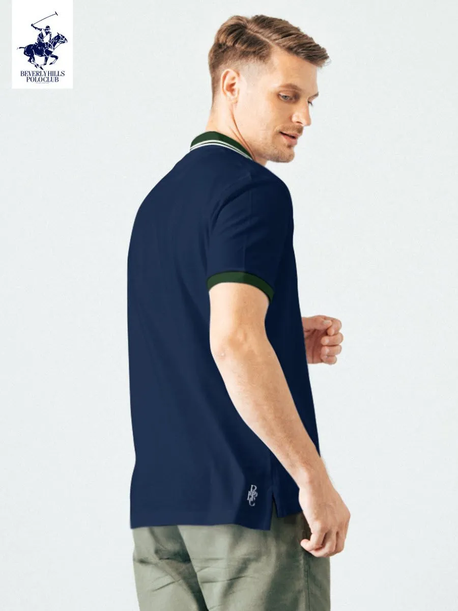 BEVERLY HILLS POLO CLUB Dark blue Men Polo Shirts Model BN2V006 BEVERLY HILLS POLO CLUB Dark blue Men Polo Shirts Model BN2V006