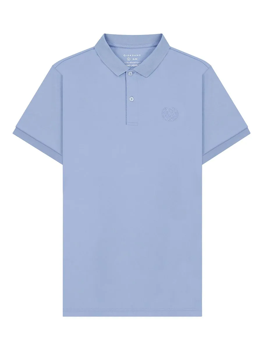 GIORDANO Men's Liquid Touch Polo Forever Blue GIORDANO Men's Liquid Touch Polo Forever Blue
