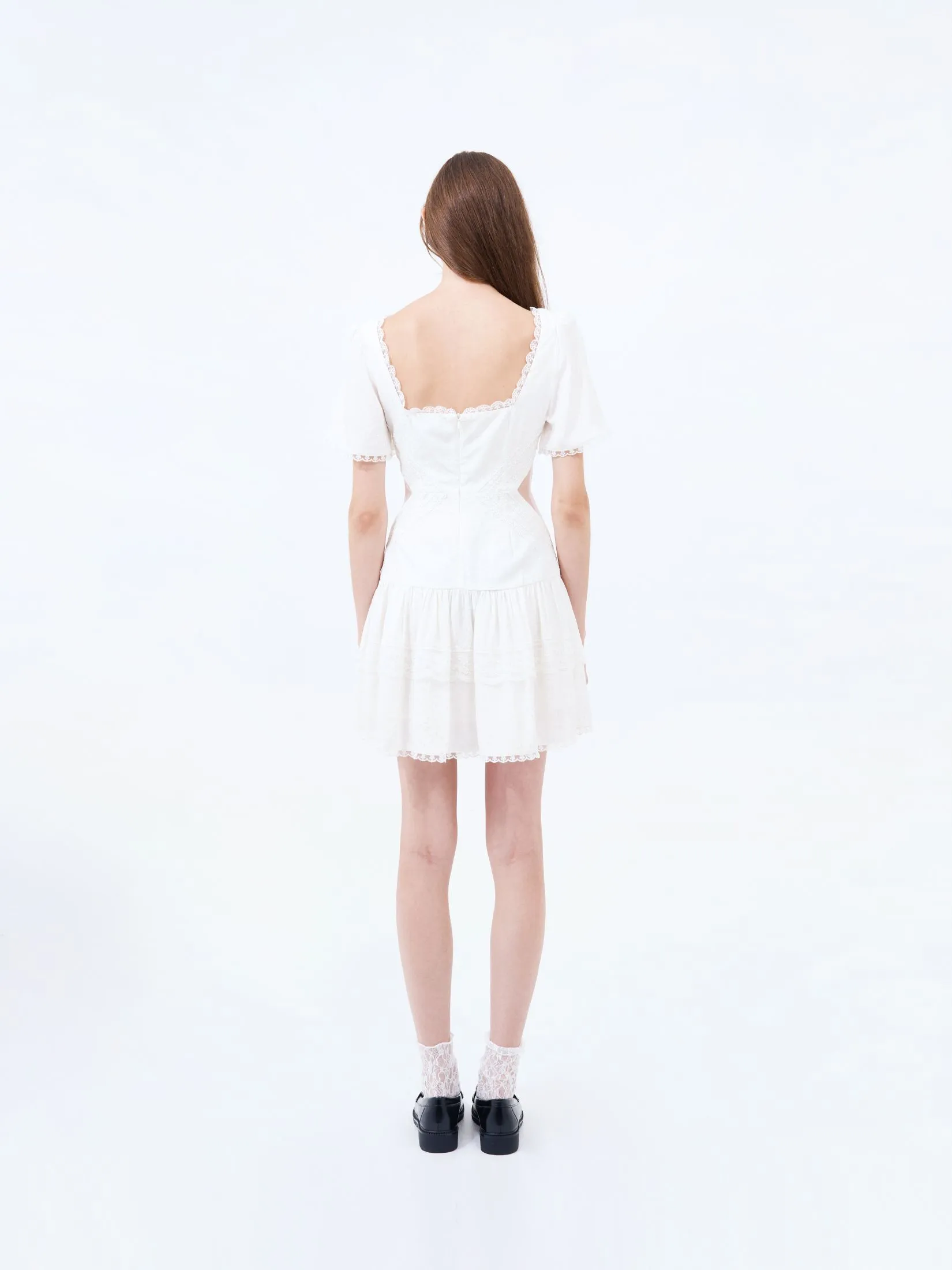 KLOSET (SS25) Women Cut-Out Dress White KLOSET (SS25) Women Cut-Out Dress White