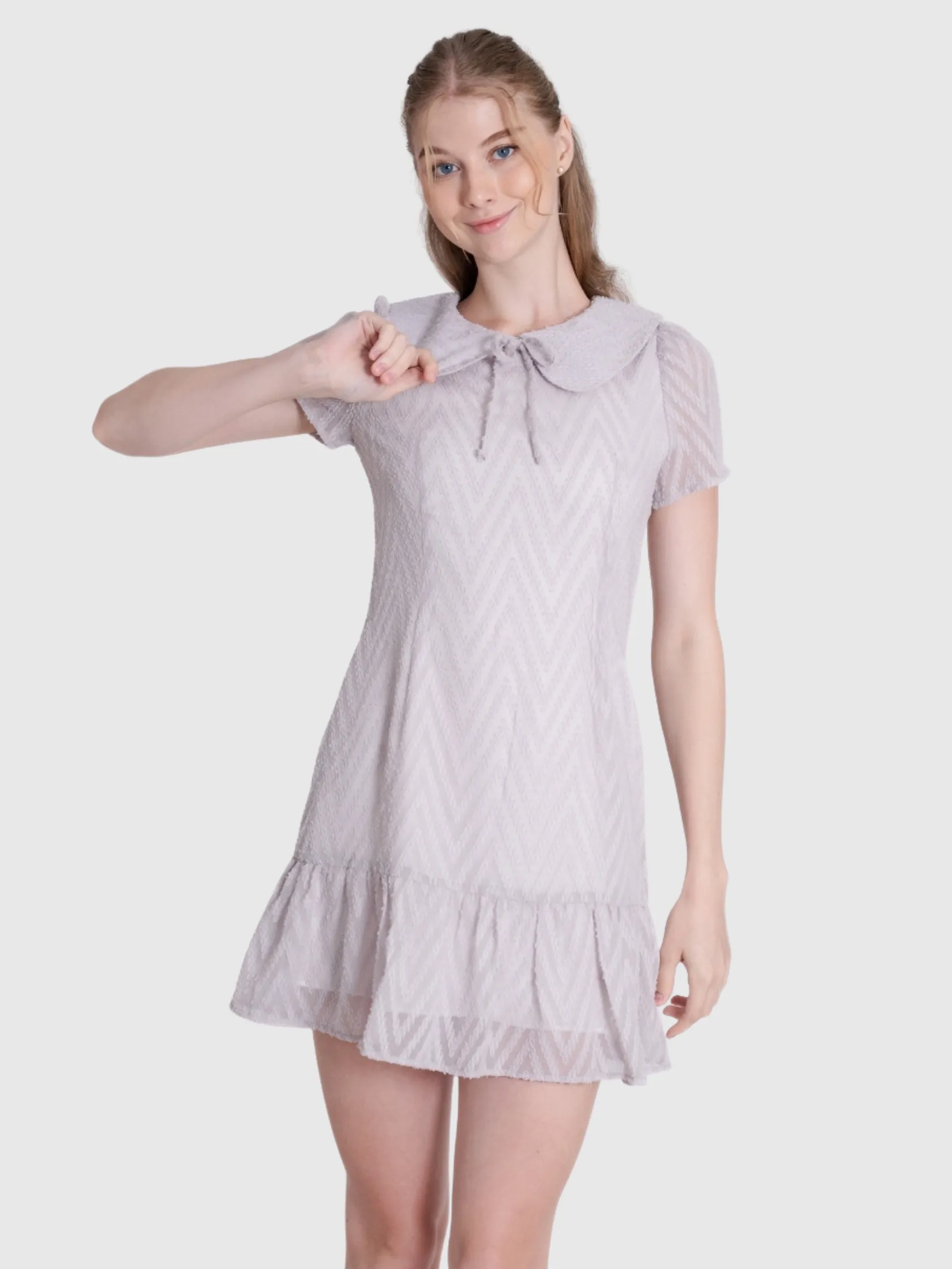 AMILA Women Dress Short Sleeves Uragiri Grey AMILA Women Dress Short Sleeves Uragiri Grey