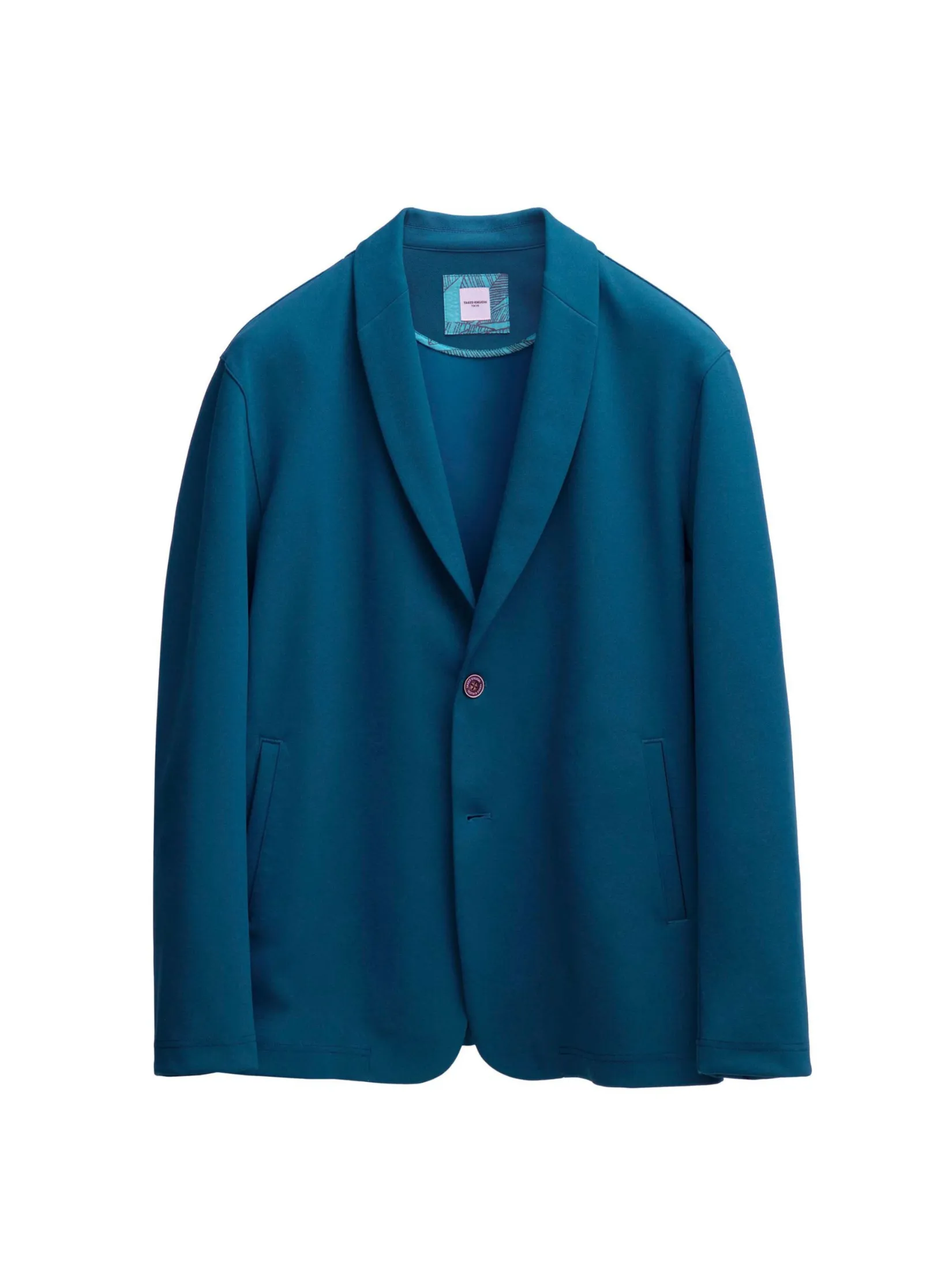 TAKEO KIKUCHI MEN TEAL GEORGETTE SHAWL CARDIGAN TAKEO KIKUCHI MEN TEAL GEORGETTE SHAWL CARDIGAN