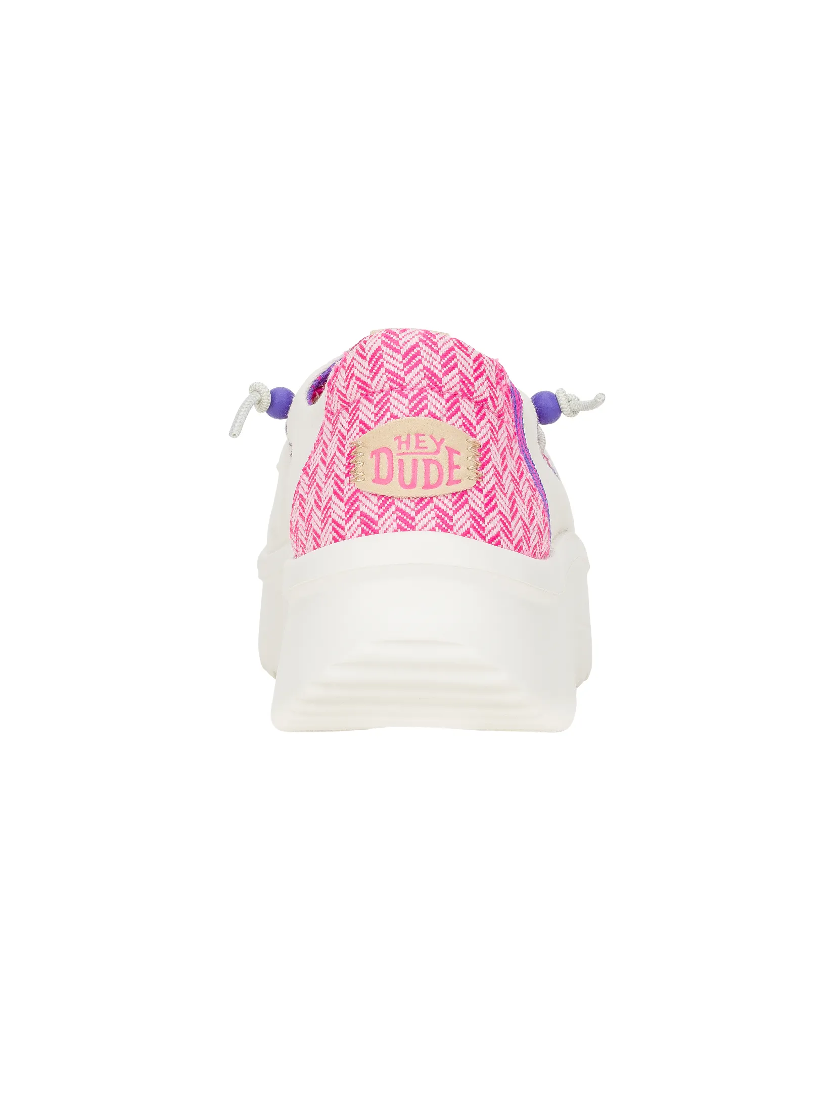 HEYDUDE WENDY PEAK CHAMBRAY WOVEN - WHITE/PINK HEYDUDE WENDY PEAK CHAMBRAY WOVEN - WHITE/PINK