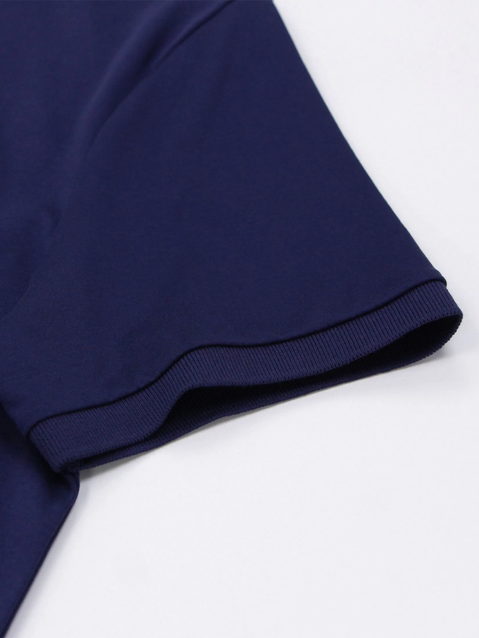 GIORDANO Men's Slim Interlock Plain Polo (Liquid Touch) Eclipse navy GIORDANO Men's Slim Interlock Plain Polo (Liquid Touch) Eclipse navy