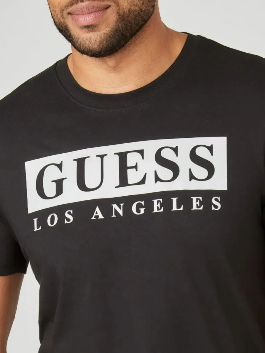 GUESS MEN Greg Logo T-Shirt Black GUESS MEN Greg Logo T-Shirt Black