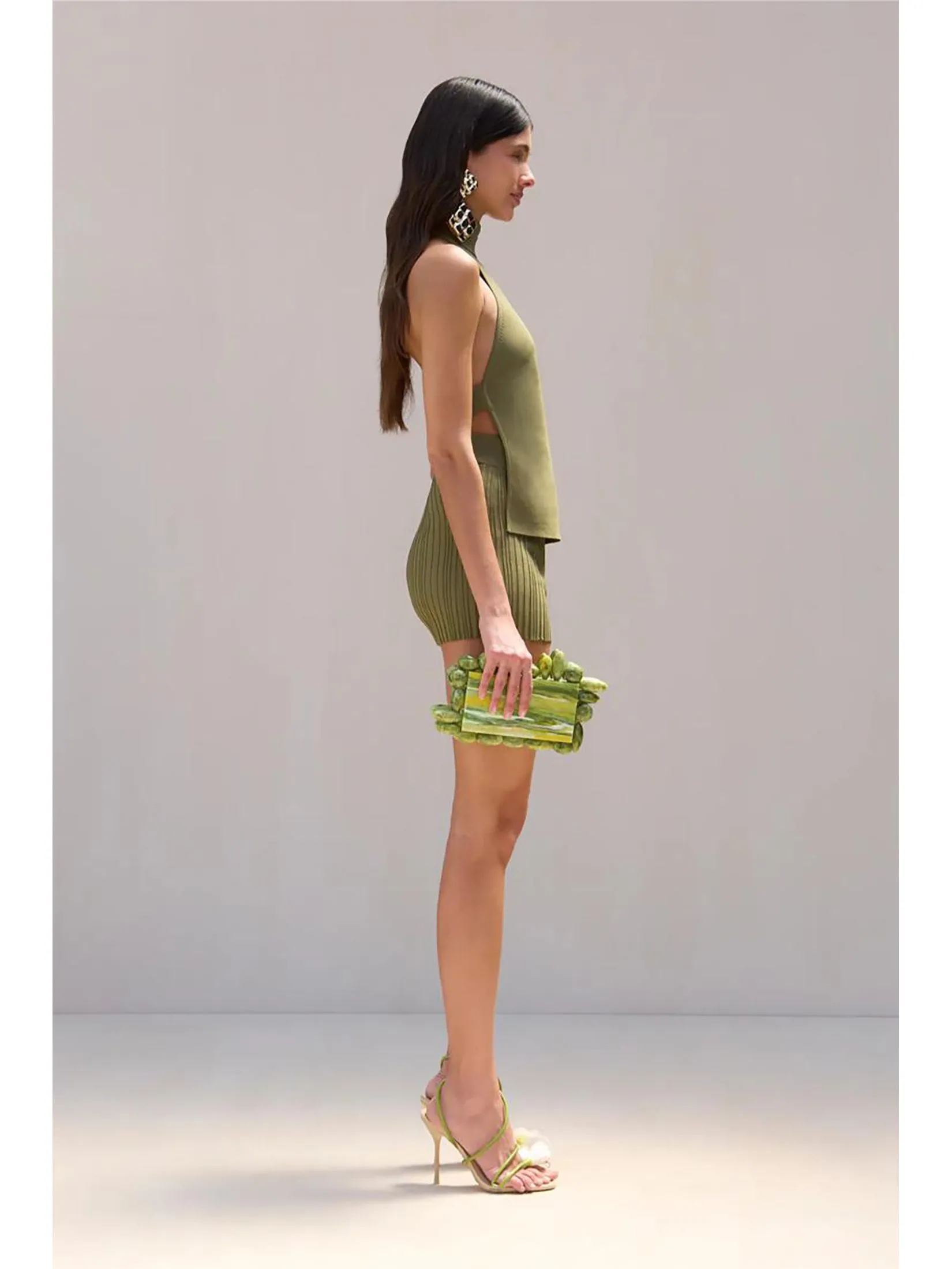CULT GAIA Women Short Bari Knit Green CULT GAIA Women Short Bari Knit Green