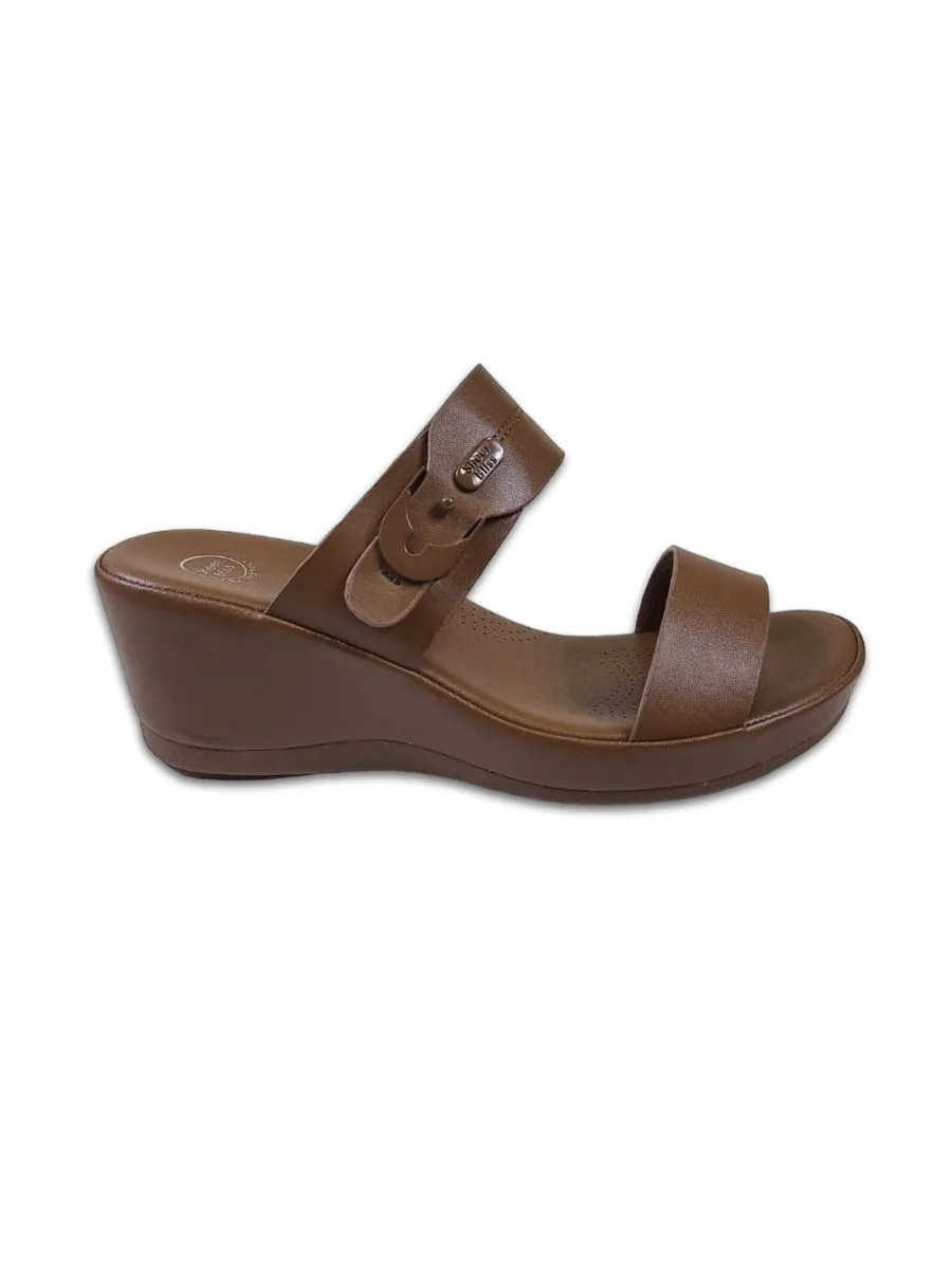 THAMES Women Heel Slippers Brown THAMES Women Heel Slippers Brown