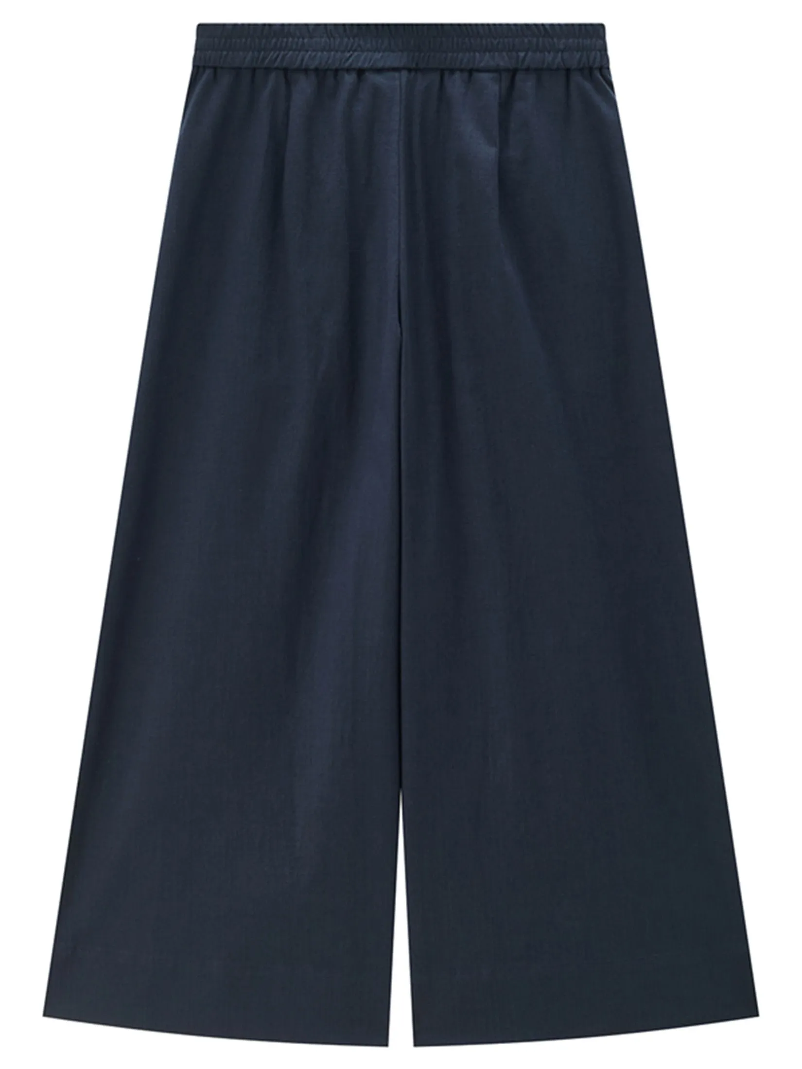 GIORDANO Women's Online Exclusive Wide-Leg Cropped Pants Night Blue GIORDANO Women's Online Exclusive Wide-Leg Cropped Pants Night Blue