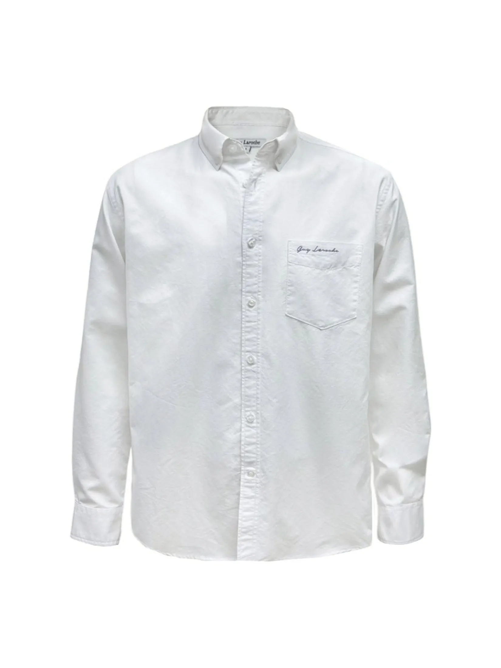 GUY LAROCHE MENWEAR Men s Shirt Long-Sleeve 100% Cotton Shirt, Regular Fit, White, Model BAC6100S5WH GUY LAROCHE MENWEAR Men s Shirt Long-Sleeve 100% Cotton Shirt, Regular Fit, White, Model BAC6100S5WH
