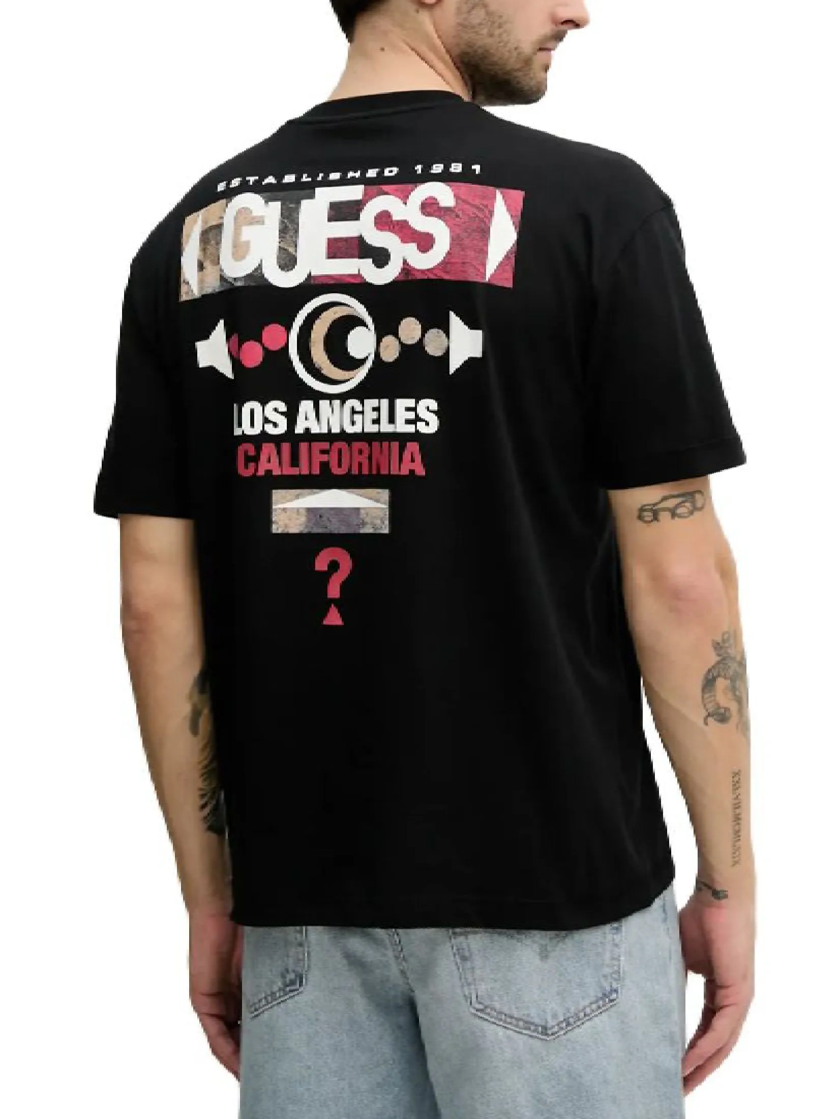 GUESS GUESS MEN  Logo print T-shirt M5RI03I3Z14 - Black GUESS GUESS MEN  Logo print T-shirt M5RI03I3Z14 - Black