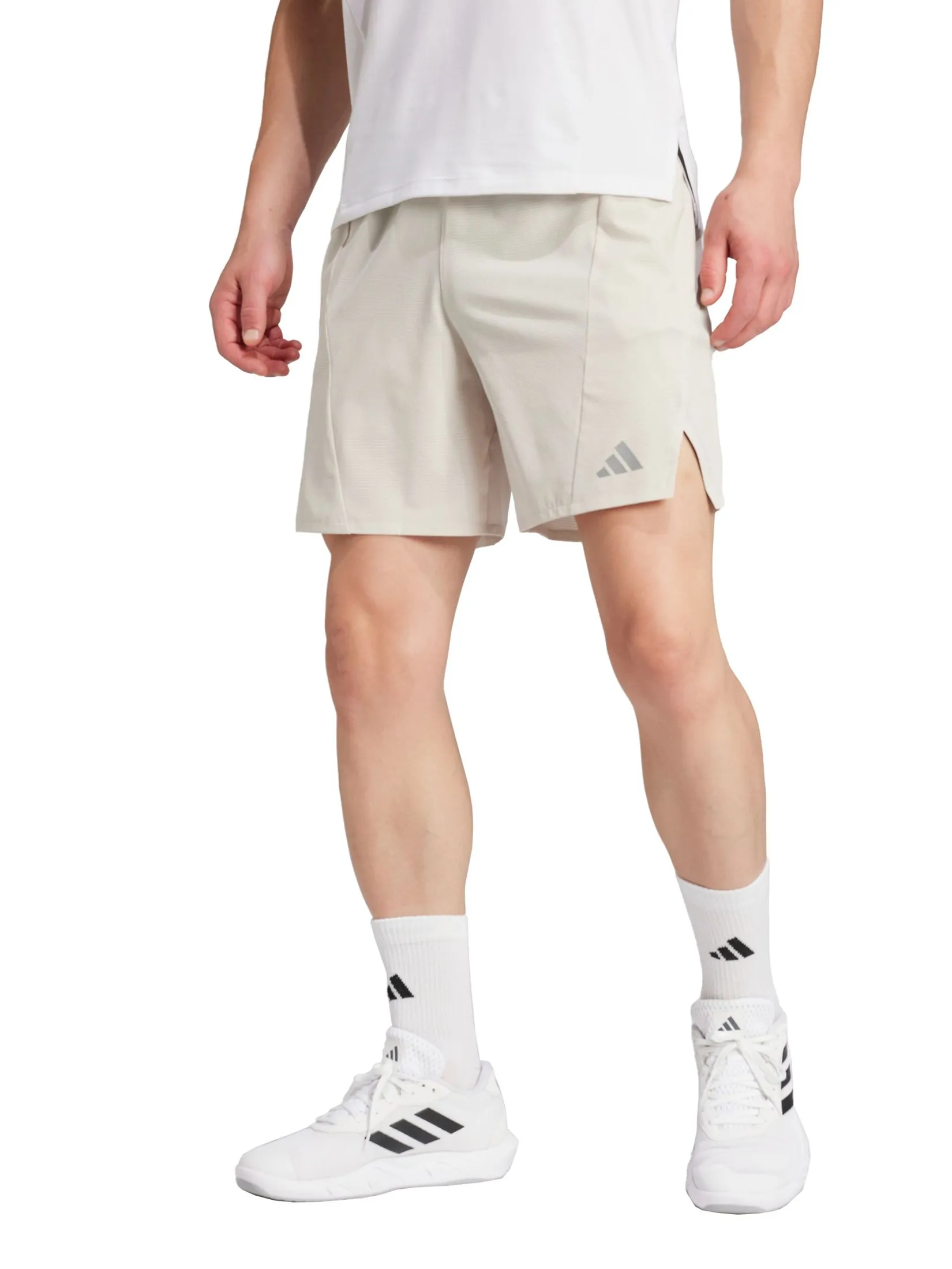 ADIDAS Men Shorts Designed for Training HIIT Workout HEAT.RDY Khaki Beige ADIDAS Men Shorts Designed for Training HIIT Workout HEAT.RDY Khaki Beige