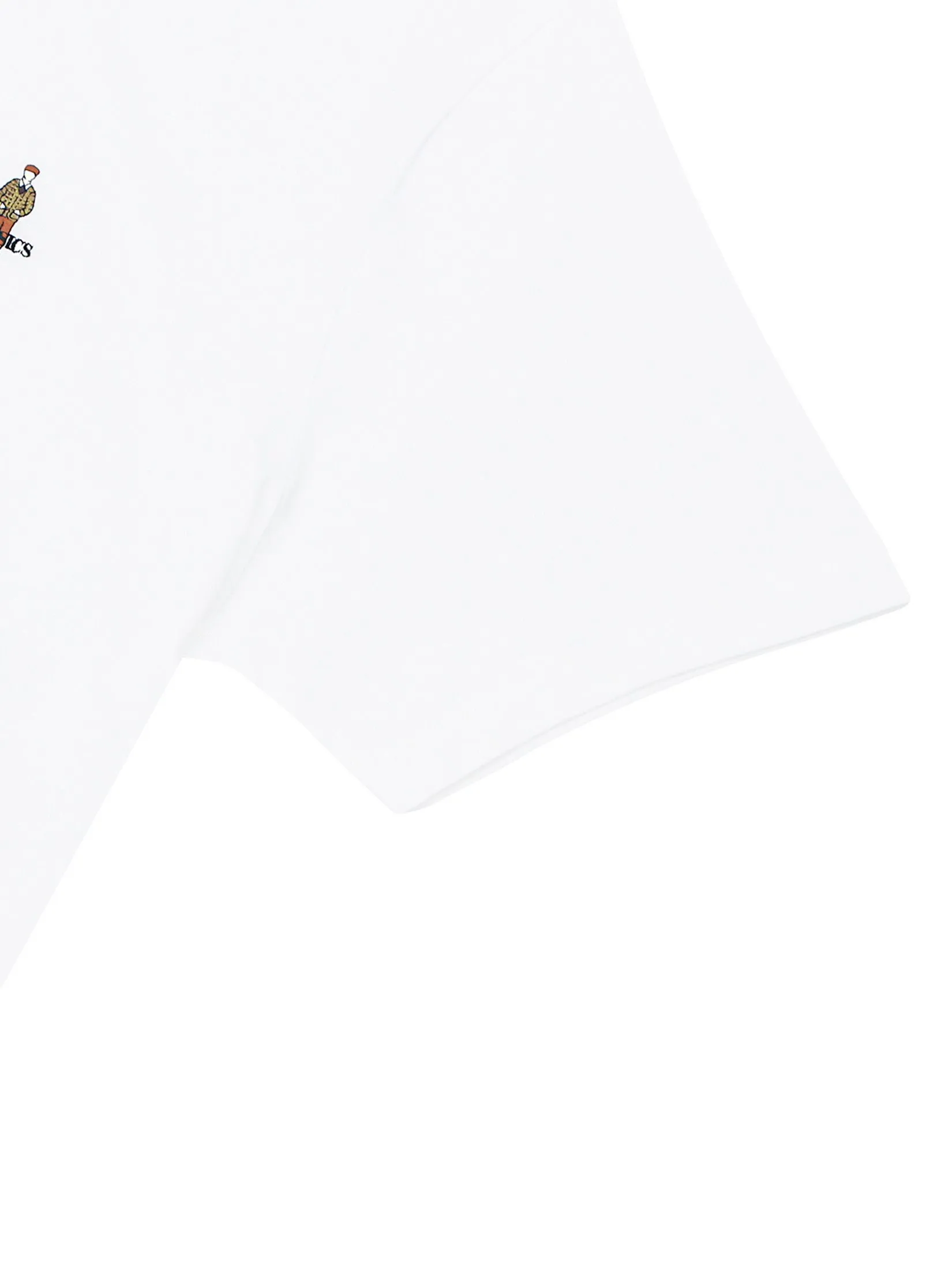 GIORDANO Men's Slim Cotton Embroidery Tee (Classic Man) White GIORDANO Men's Slim Cotton Embroidery Tee (Classic Man) White