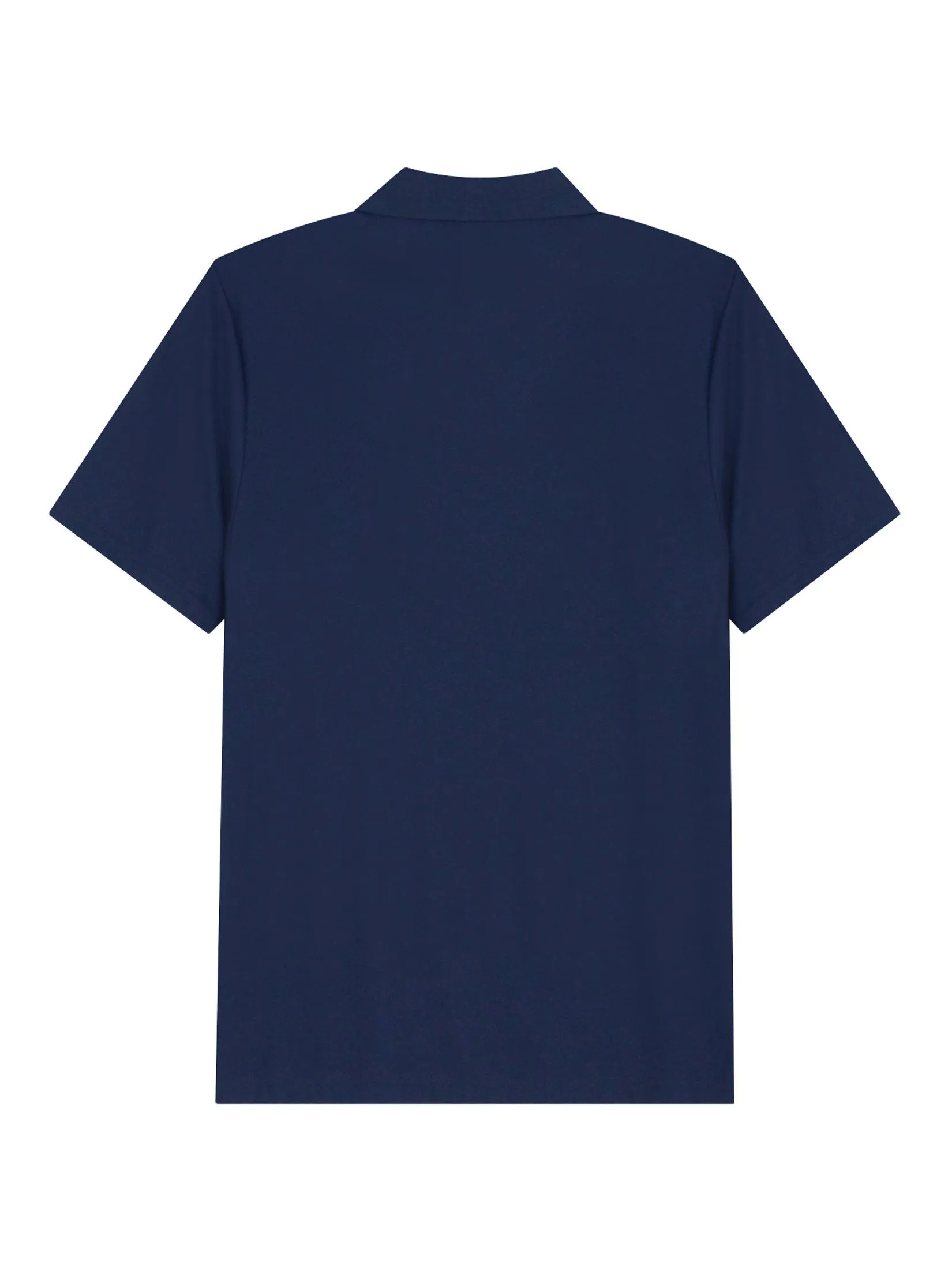 GIORDANO Men's Slim Easy Care Interlock Polo Navy GIORDANO Men's Slim Easy Care Interlock Polo Navy