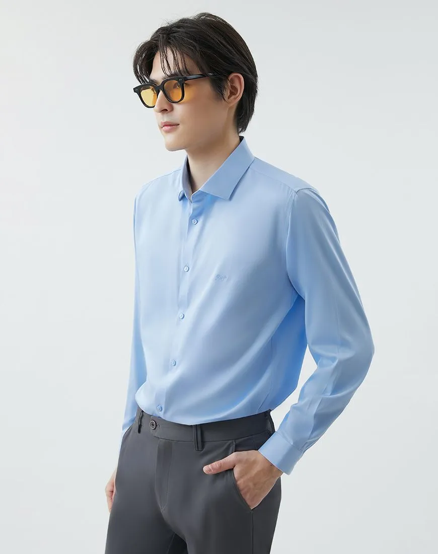 DAPPER DAPPER NO MORE IRON Regular Fit Shirt Blue DAPPER DAPPER NO MORE IRON Regular Fit Shirt Blue