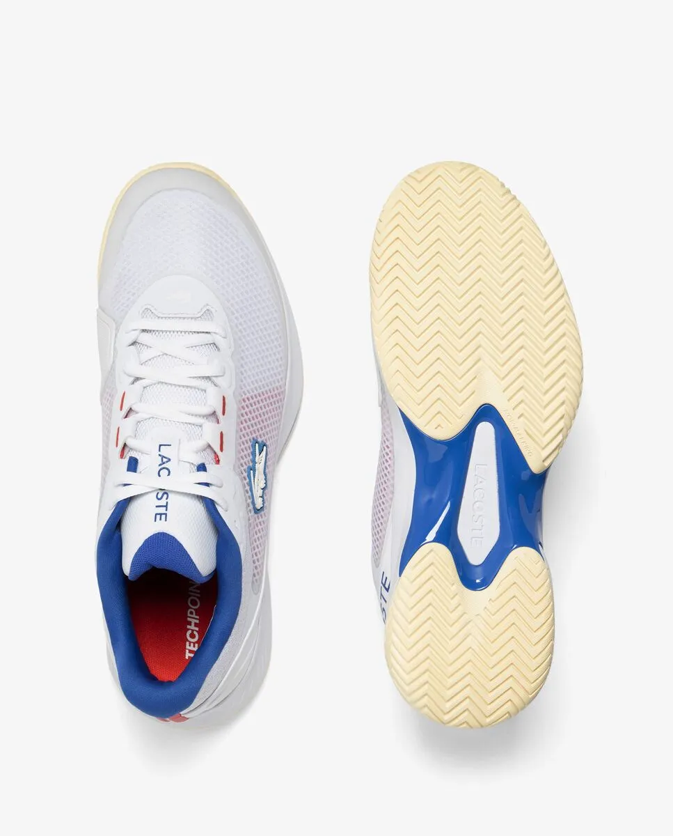 LACOSTE White Men’s Tech Point Tennis Shoes LACOSTE White Men’s Tech Point Tennis Shoes