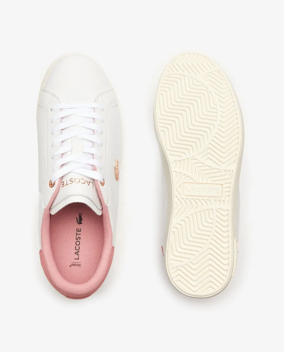 LACOSTE White Women’s Powercourt Leather Trainers LACOSTE White Women’s Powercourt Leather Trainers