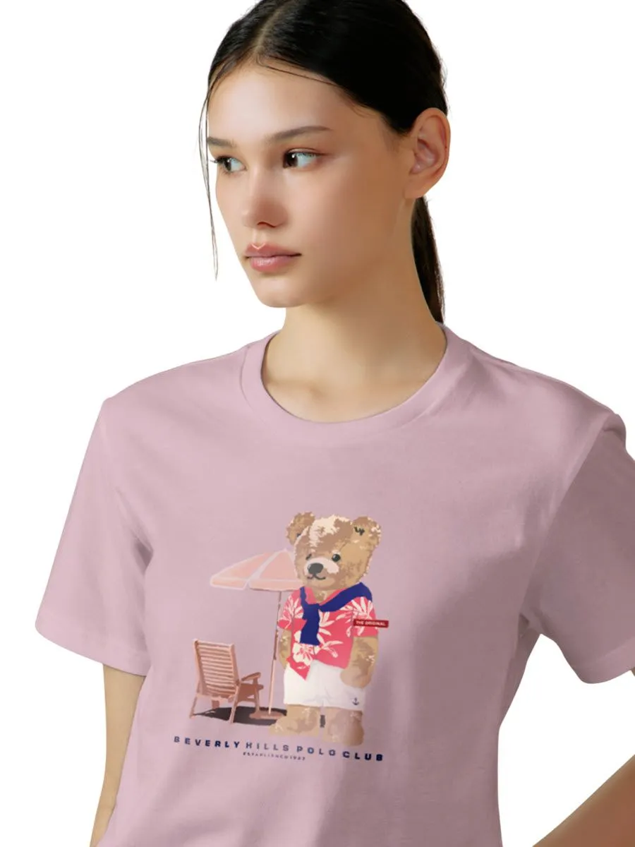 BEVERLY HILLS POLO CLUB Pink Men T-Shirt REGULAR-FIT Model BNSR317 BEVERLY HILLS POLO CLUB Pink Men T-Shirt REGULAR-FIT Model BNSR317