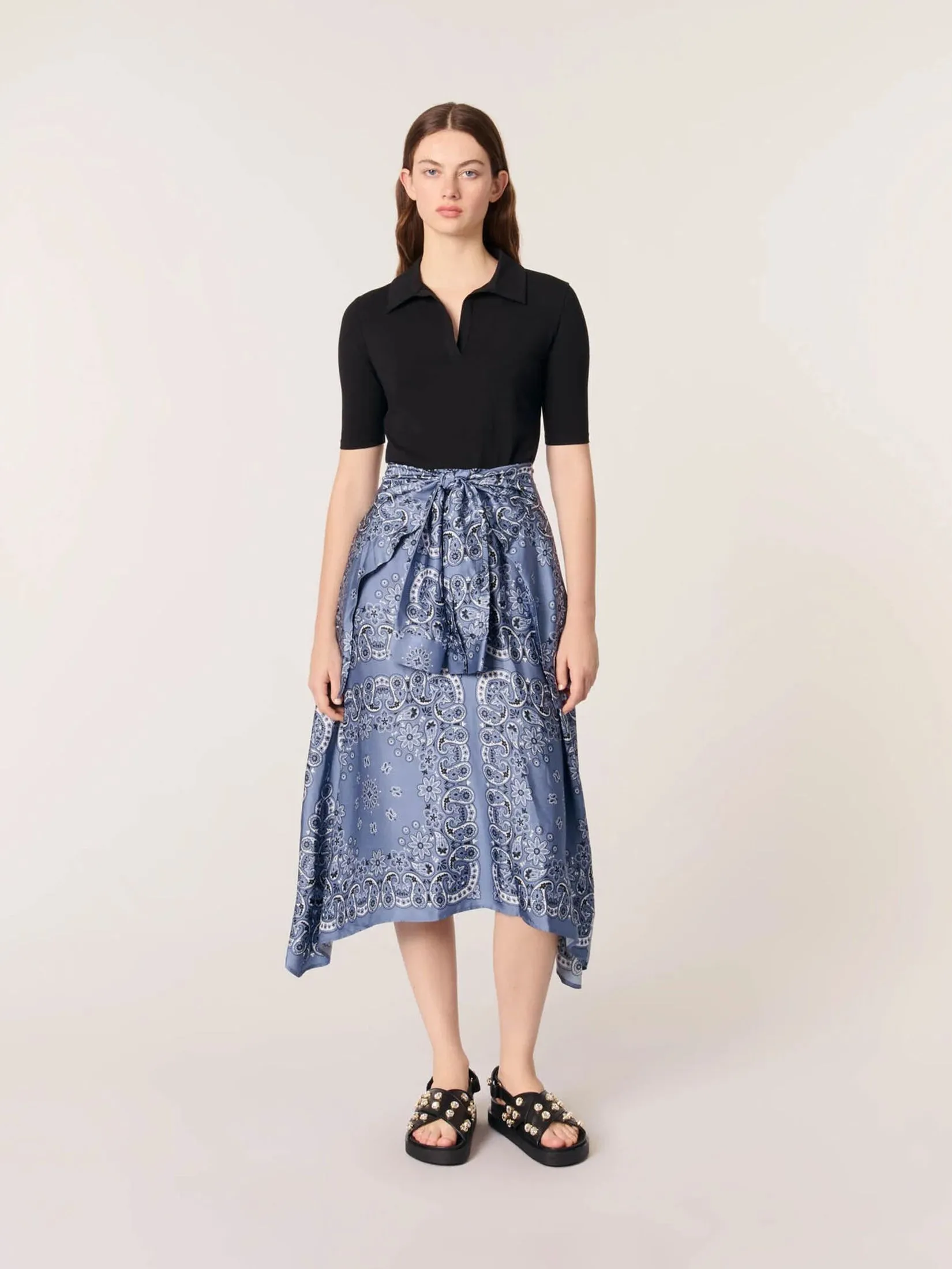 MAJE Women Dress Layered-Effect Patterned MAJE Women Dress Layered-Effect Patterned