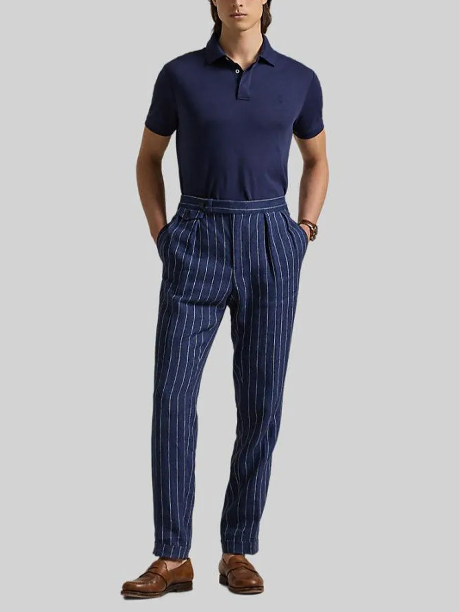 POLO RALPH LAUREN Men Polo-Custom Slim Fit Soft Cotton Polo Shirt MNPOKNI1N822980-Navy-410 POLO RALPH LAUREN Men Polo-Custom Slim Fit Soft Cotton Polo Shirt MNPOKNI1N822980-Navy-410