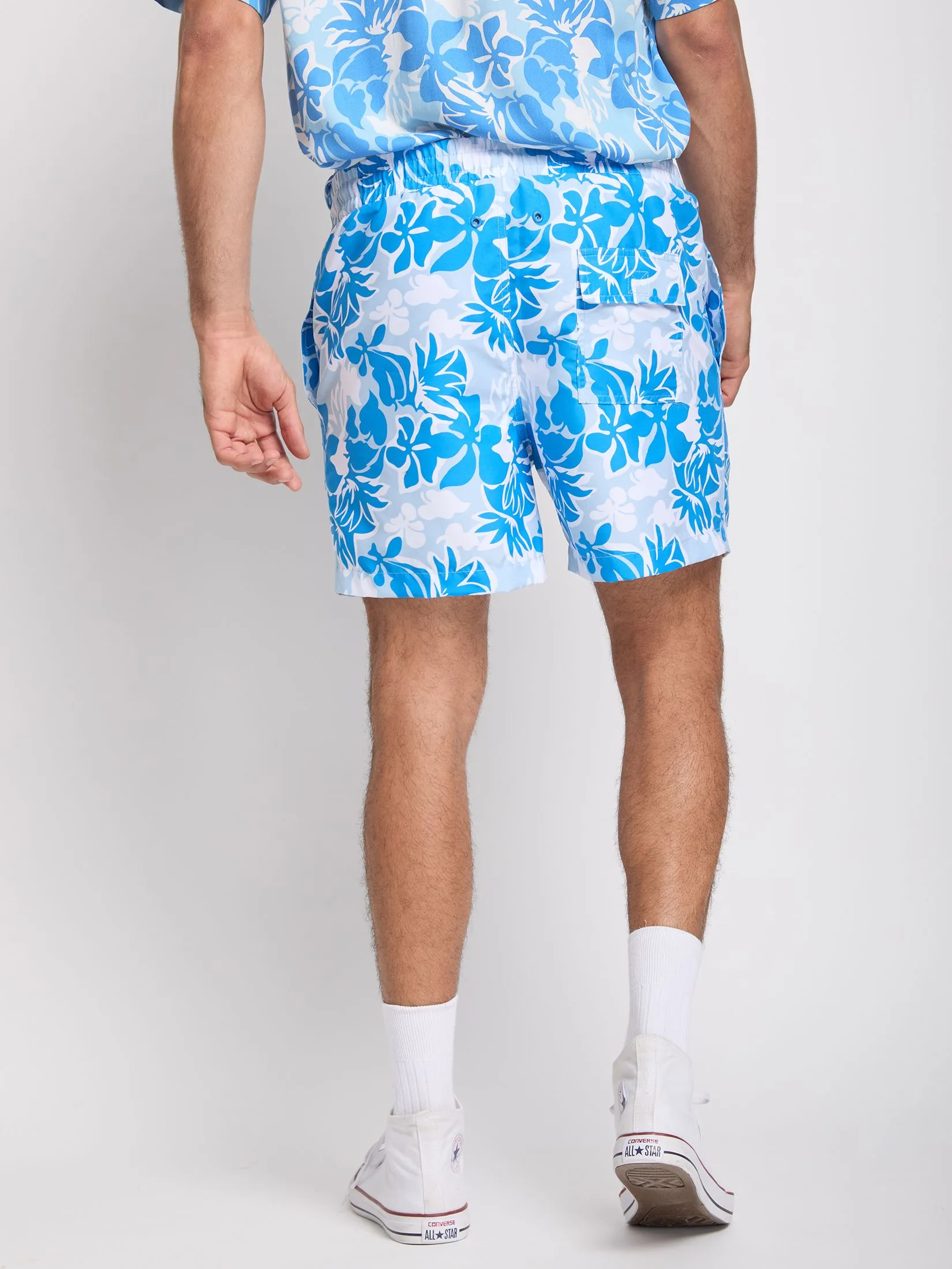 DEFRY 01 Men Shorts Adjustable Strap Hawaiian Style DEFRY 01 Men Shorts Adjustable Strap Hawaiian Style