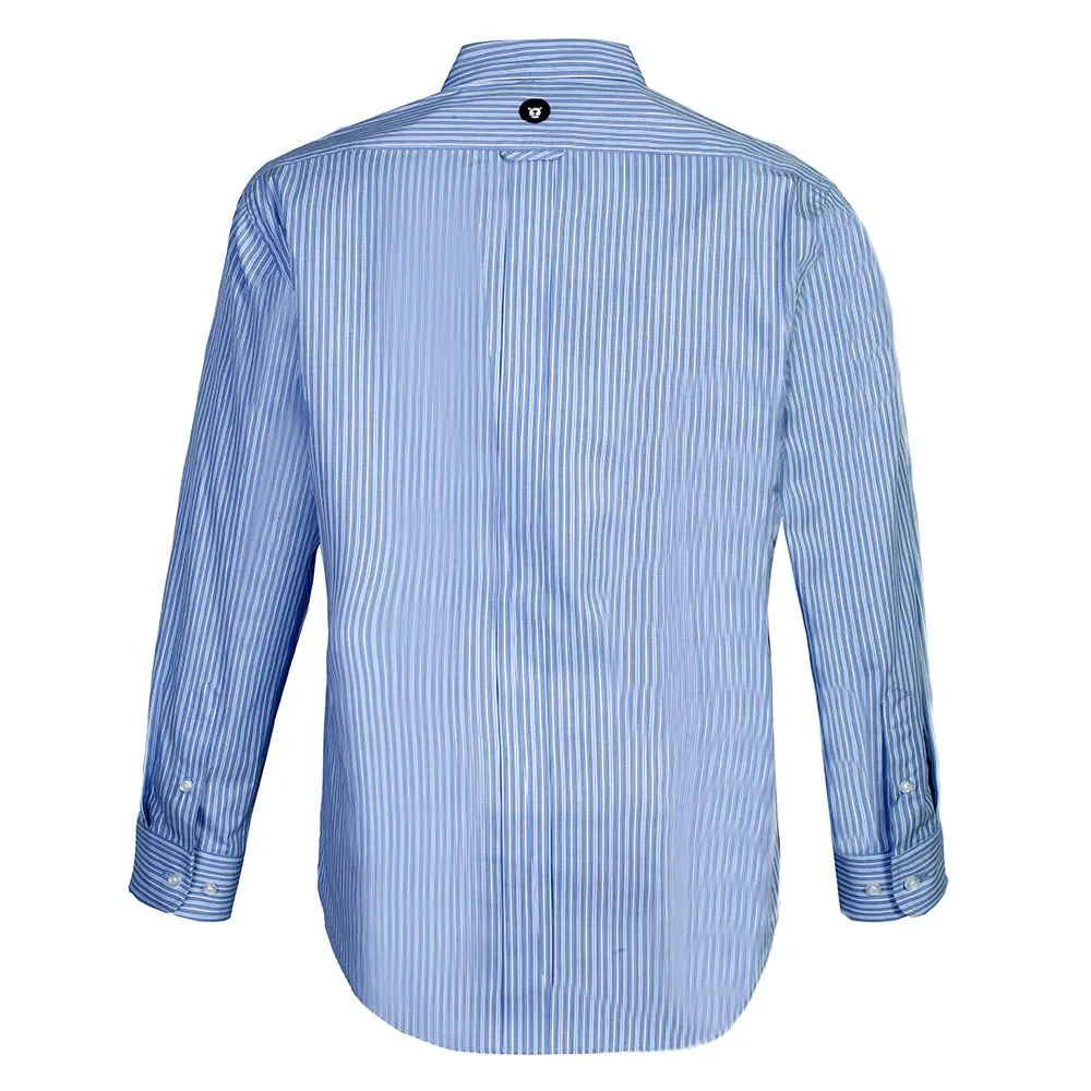 BROWNE & CO. Blue Stripe Button Down Collar Long Sleeves Shirt BROWNE & CO. Blue Stripe Button Down Collar Long Sleeves Shirt